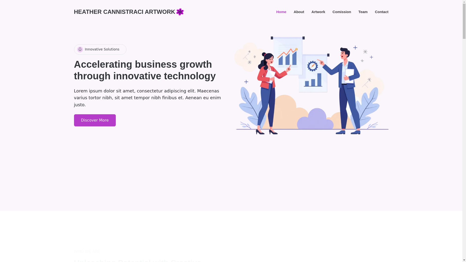 website screenshot of https://heathercannistraci.com/