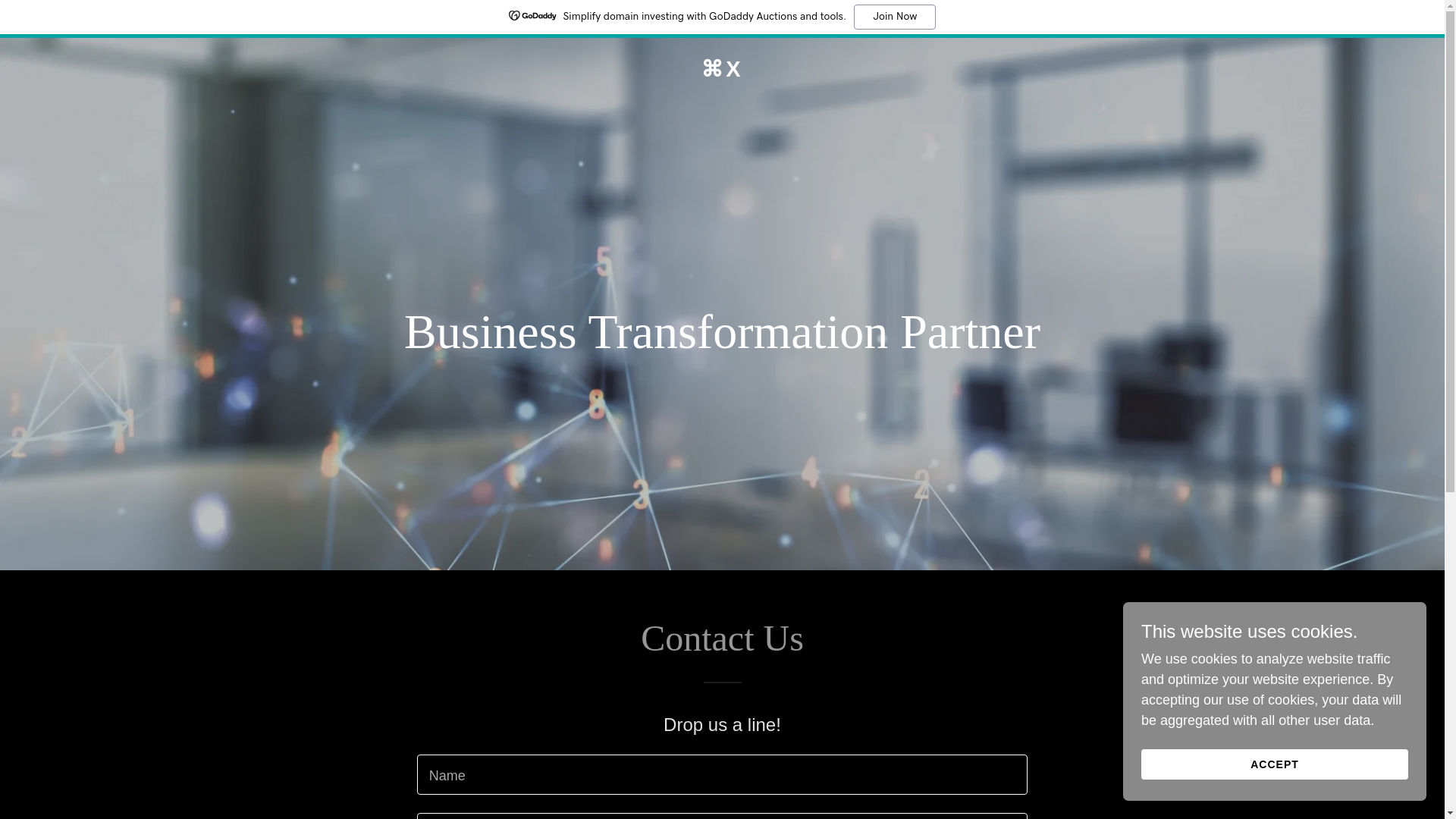 website screenshot of https://commandxtech.io/