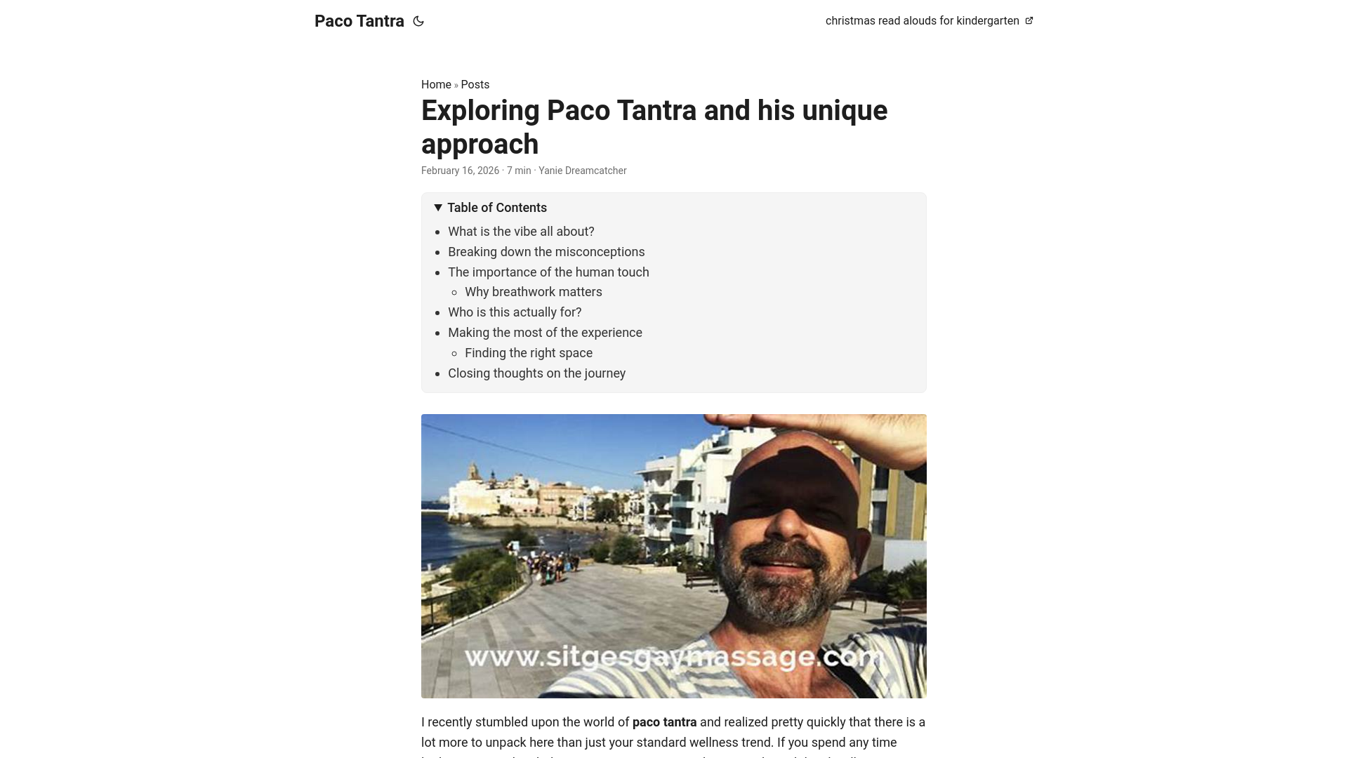 website screenshot of https://paco-tantra.pages.dev/