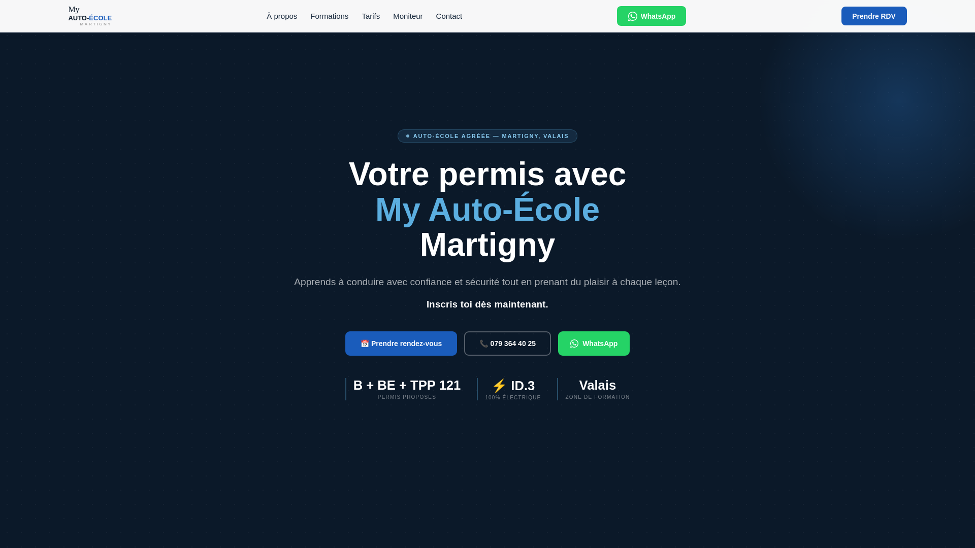 website screenshot of https://auto-ecole-martigny.ch/