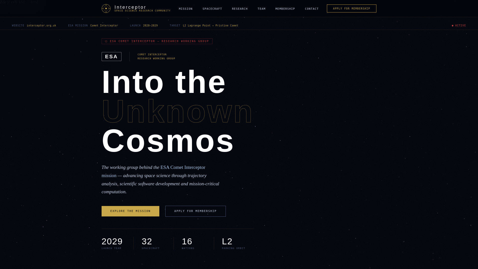 website screenshot of https://interceptor.org.uk