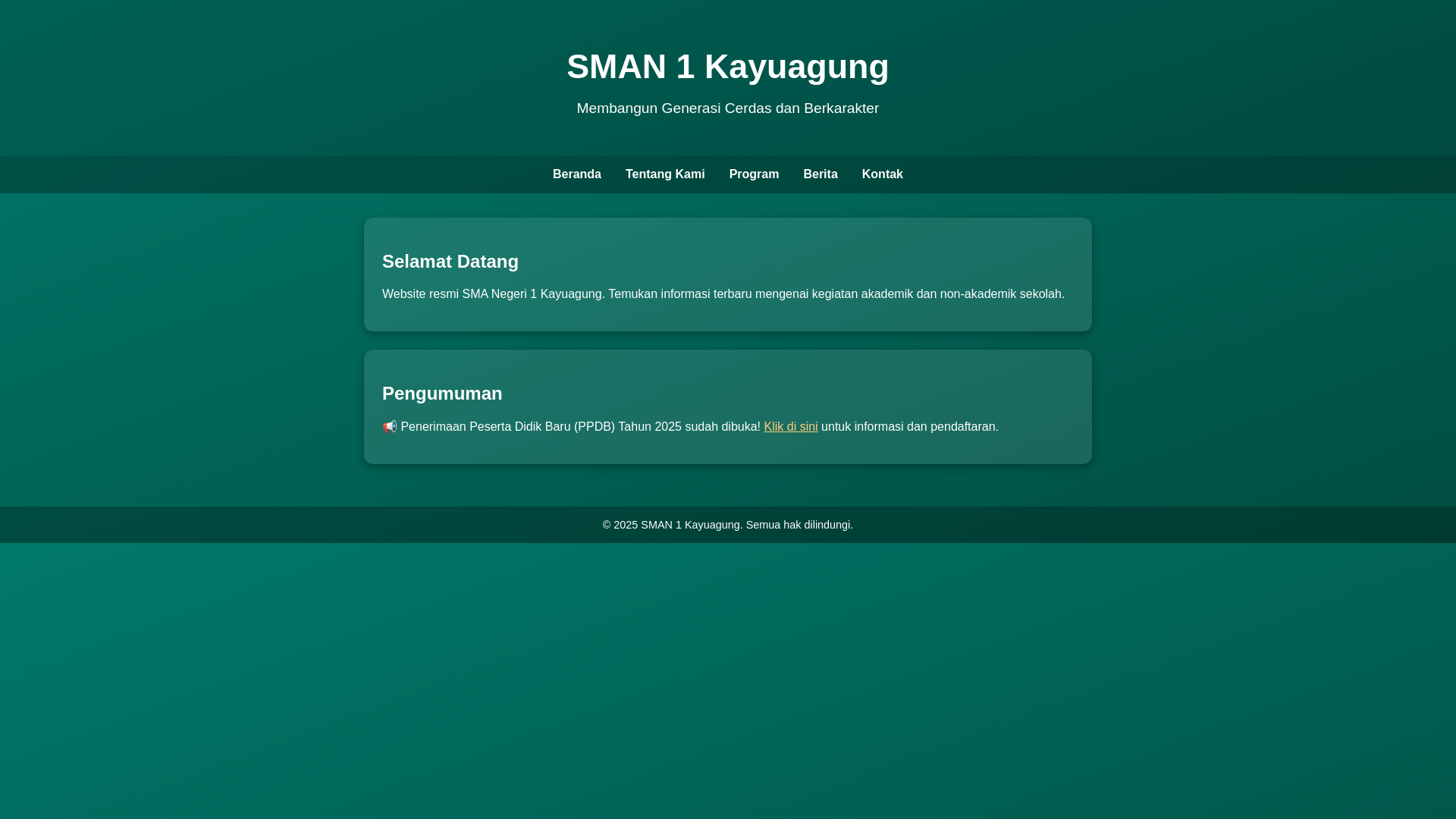 website screenshot of https://smankayuagung.pages.dev/