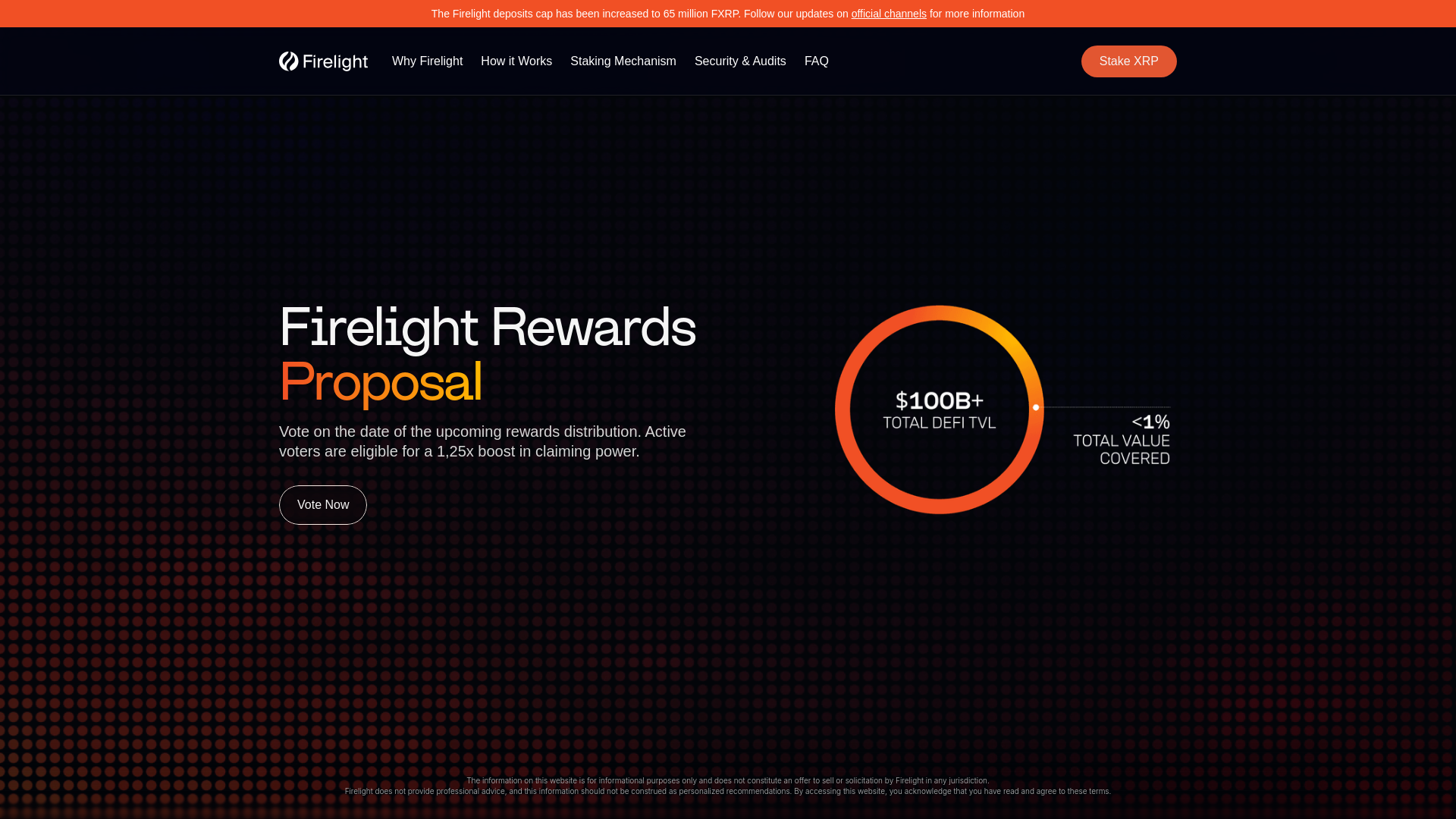 website screenshot of https://treasurypool-firelight.foundation