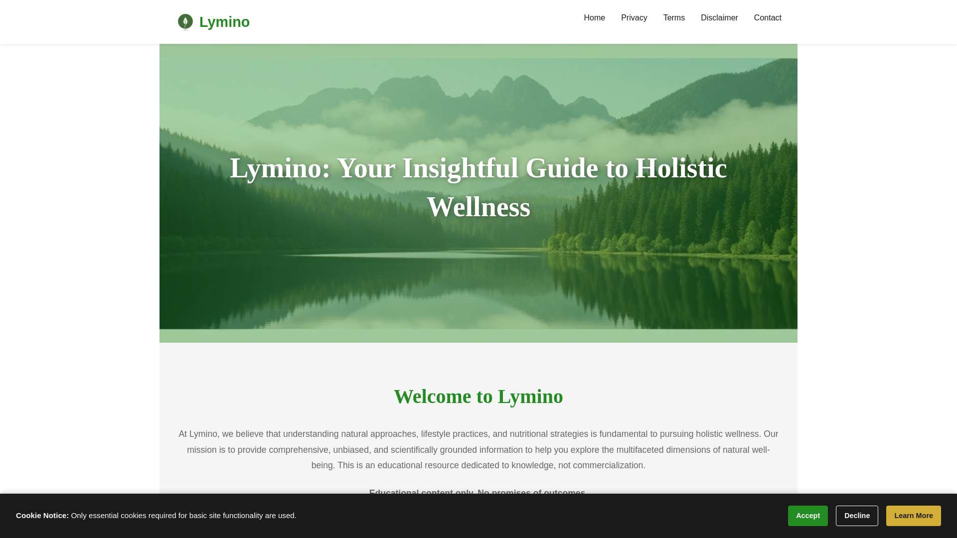 website screenshot of https://lymino.info/