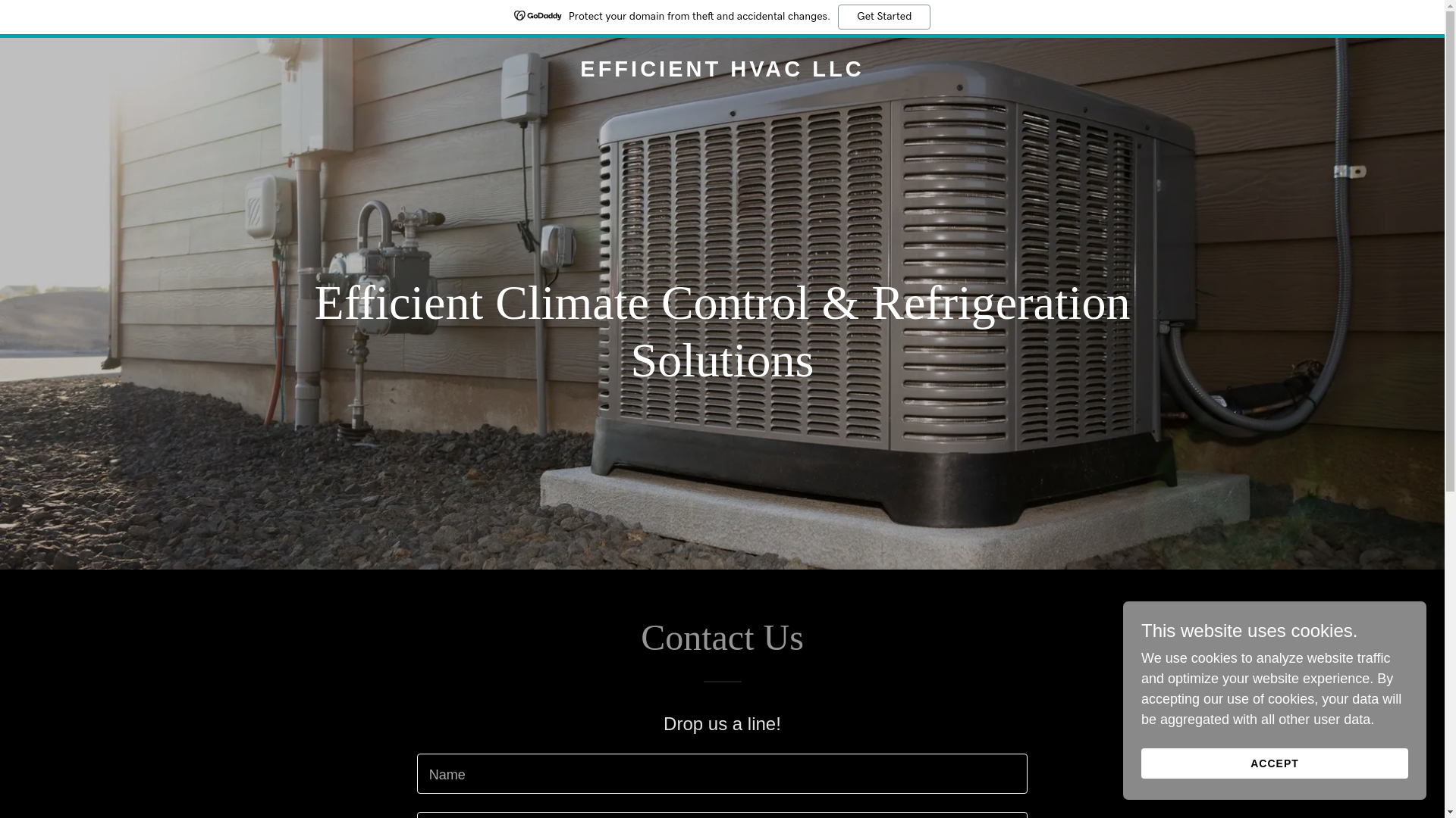 website screenshot of https://efficienthvac.us/