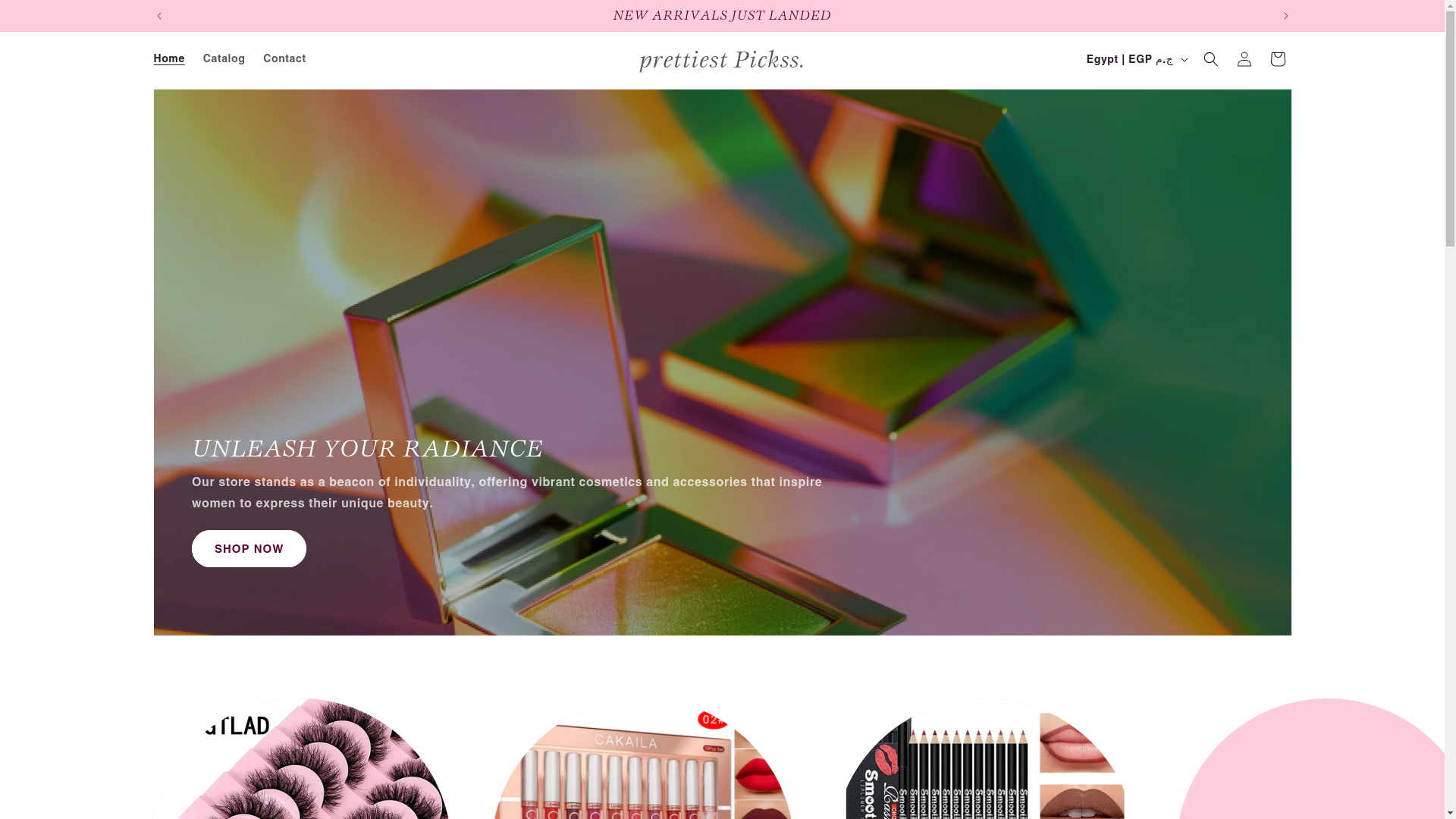website screenshot of https://prettiestpickss.com/