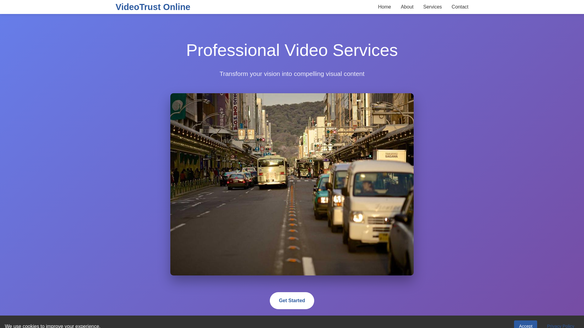 website screenshot of https://videotrustonline.digital/