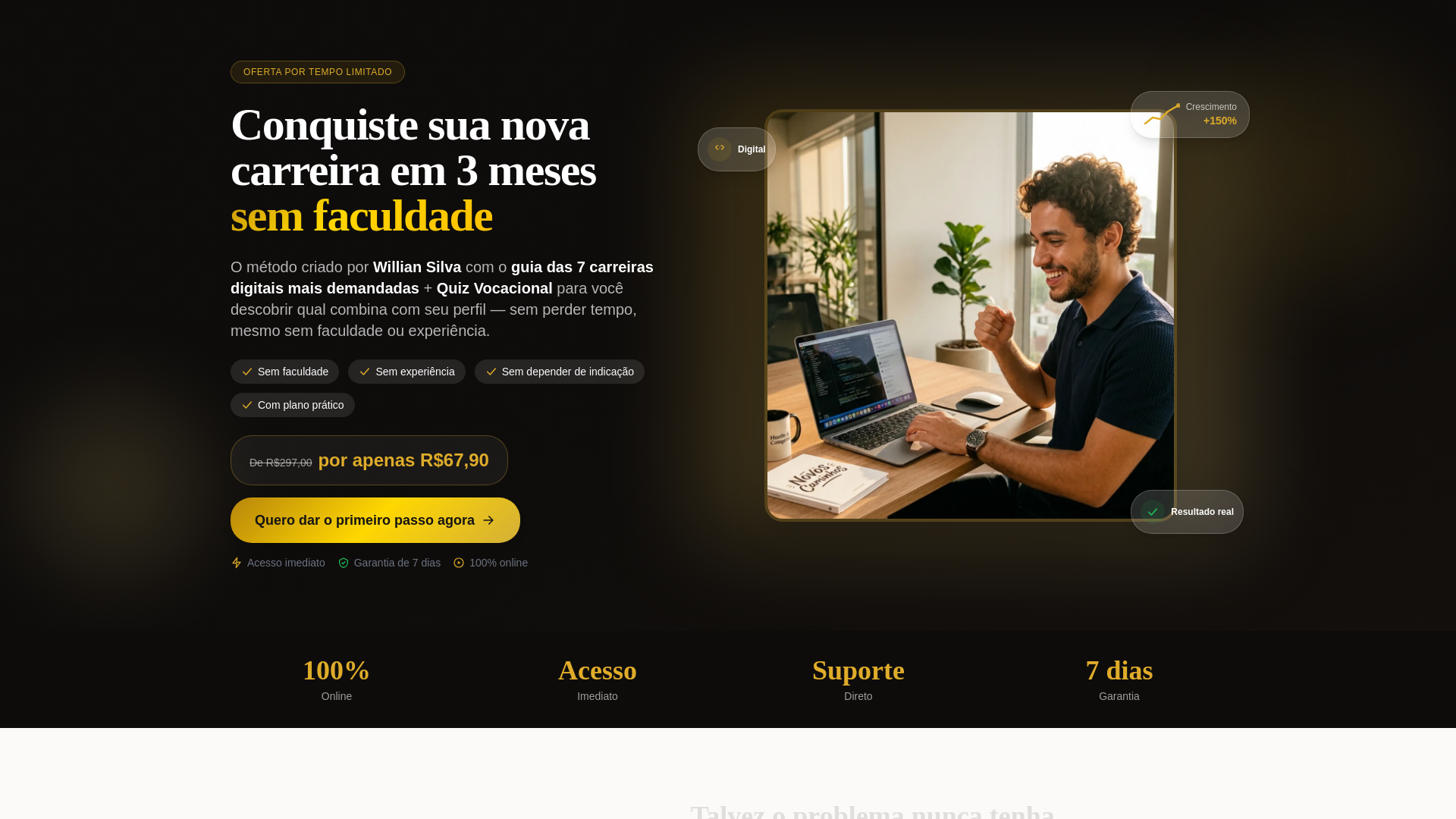 website screenshot of https://anovacarreira.pages.dev/