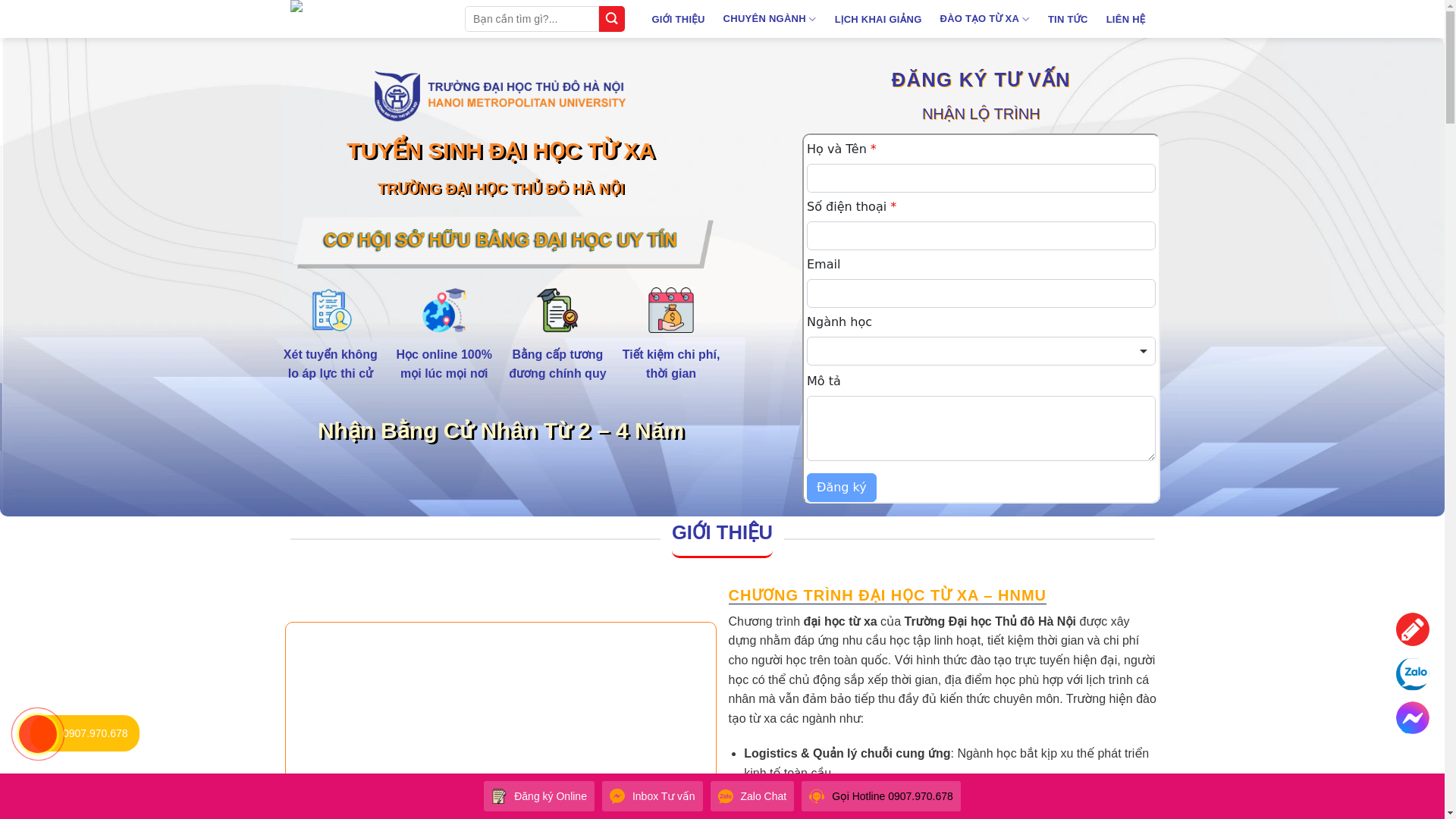 website screenshot of https://e-hnmu.edu.vn/