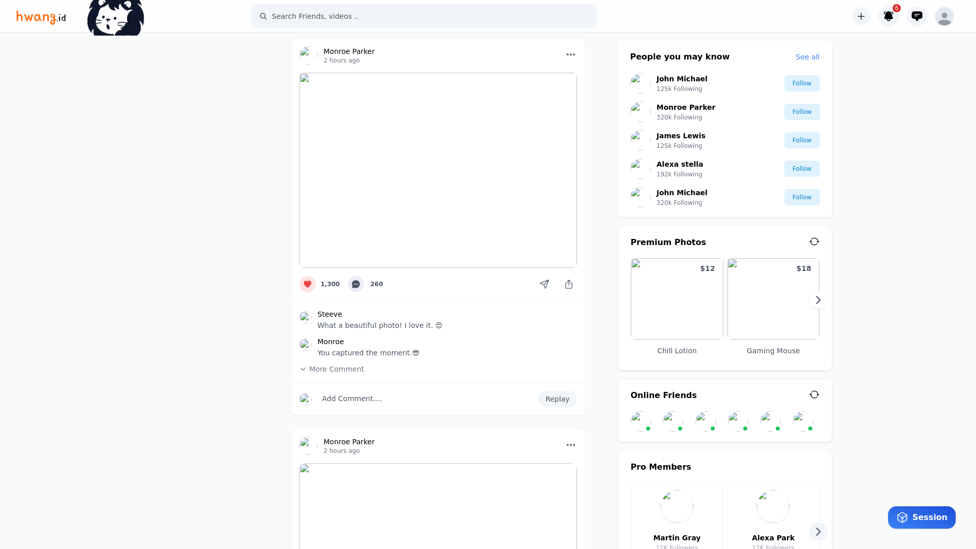 website screenshot of https://hwang.id/
