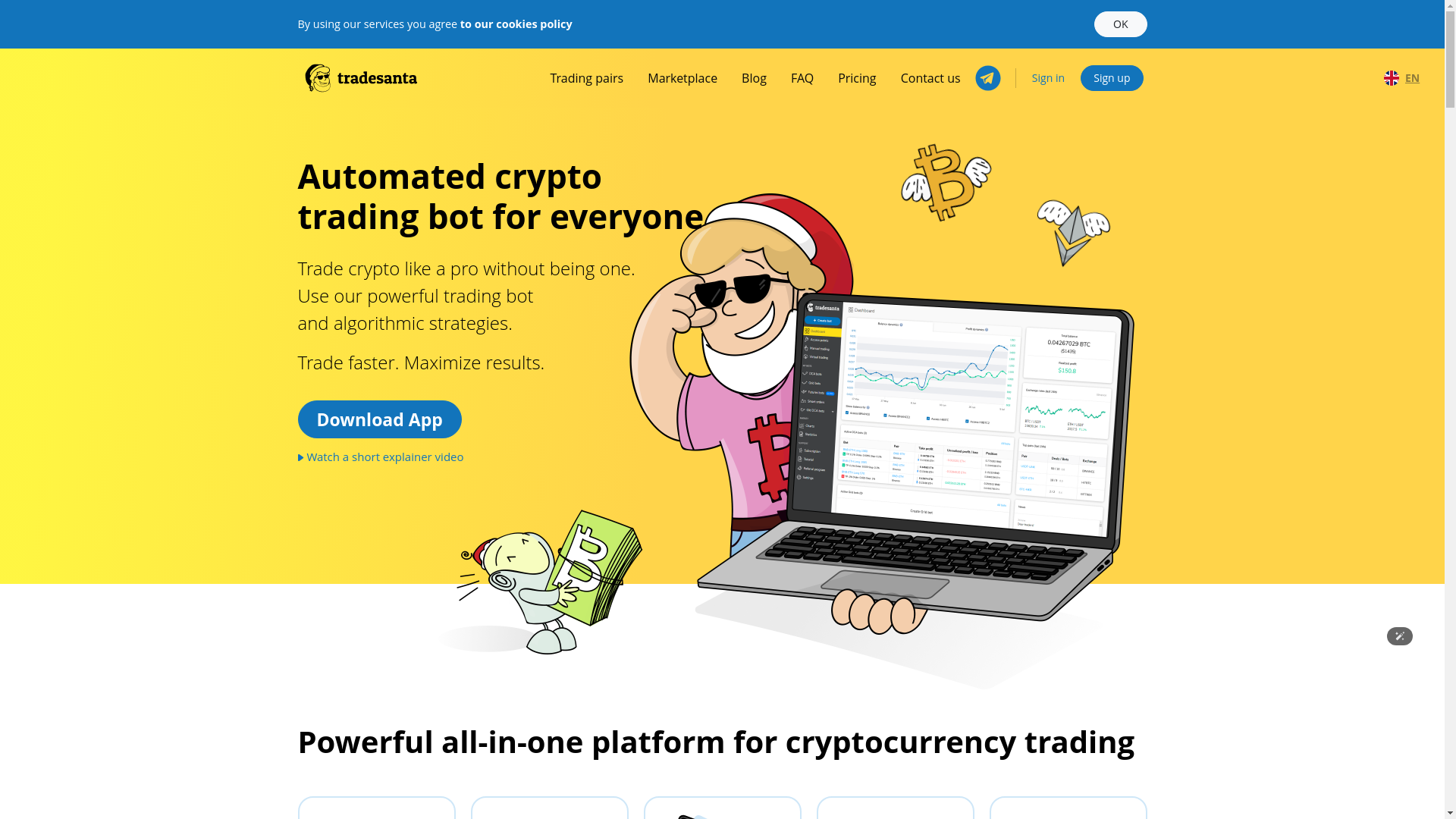 website screenshot of https://en-tradersanta.pages.dev/