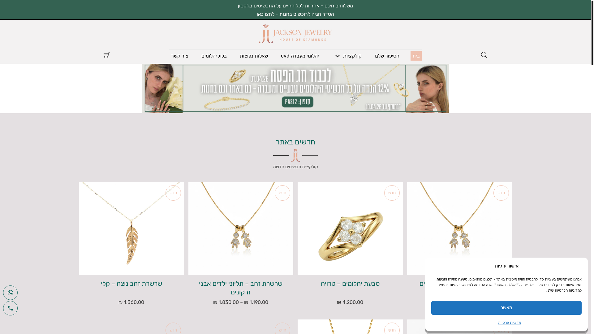 website screenshot of https://jackson.co.il