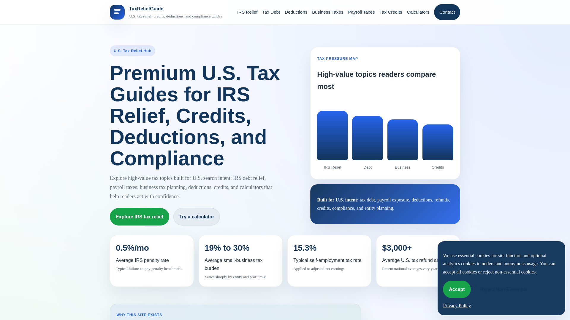 website screenshot of https://taxreliefguides.pages.dev/