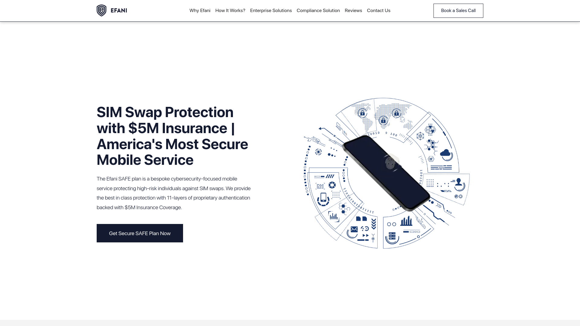 website screenshot of https://www.efani.com/