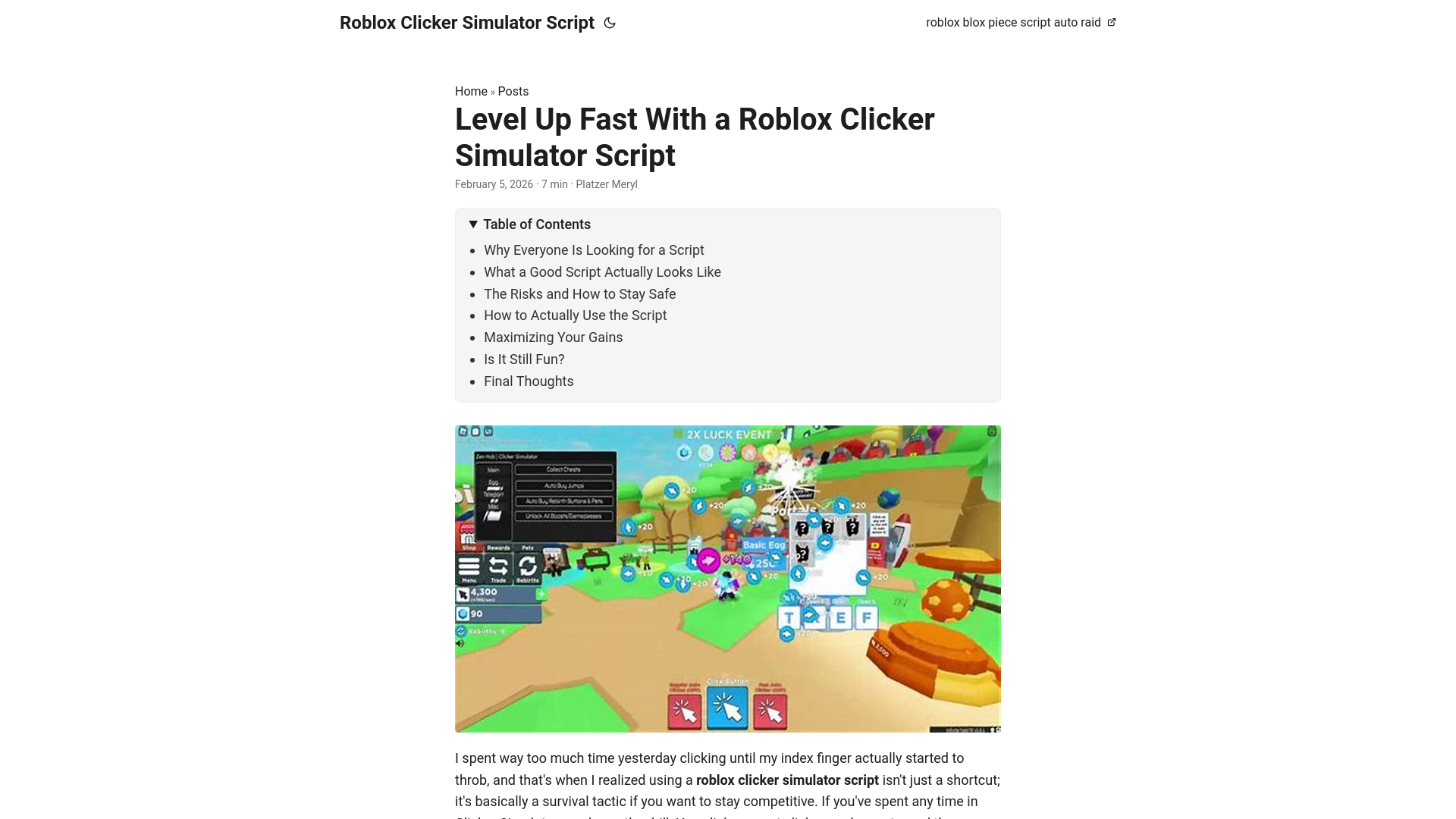 website screenshot of https://roblox-clicker-simulator-script.pages.dev/