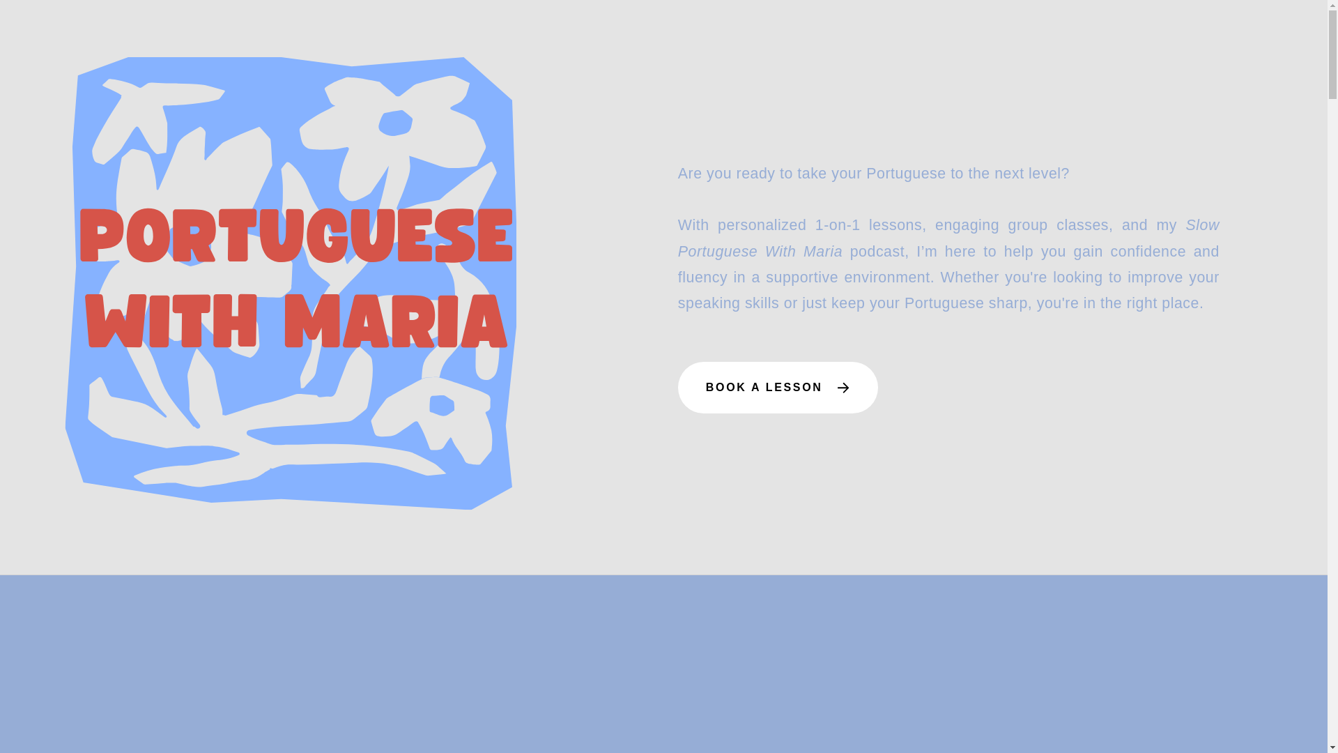 website screenshot of https://slowportuguesewithmaria.com/