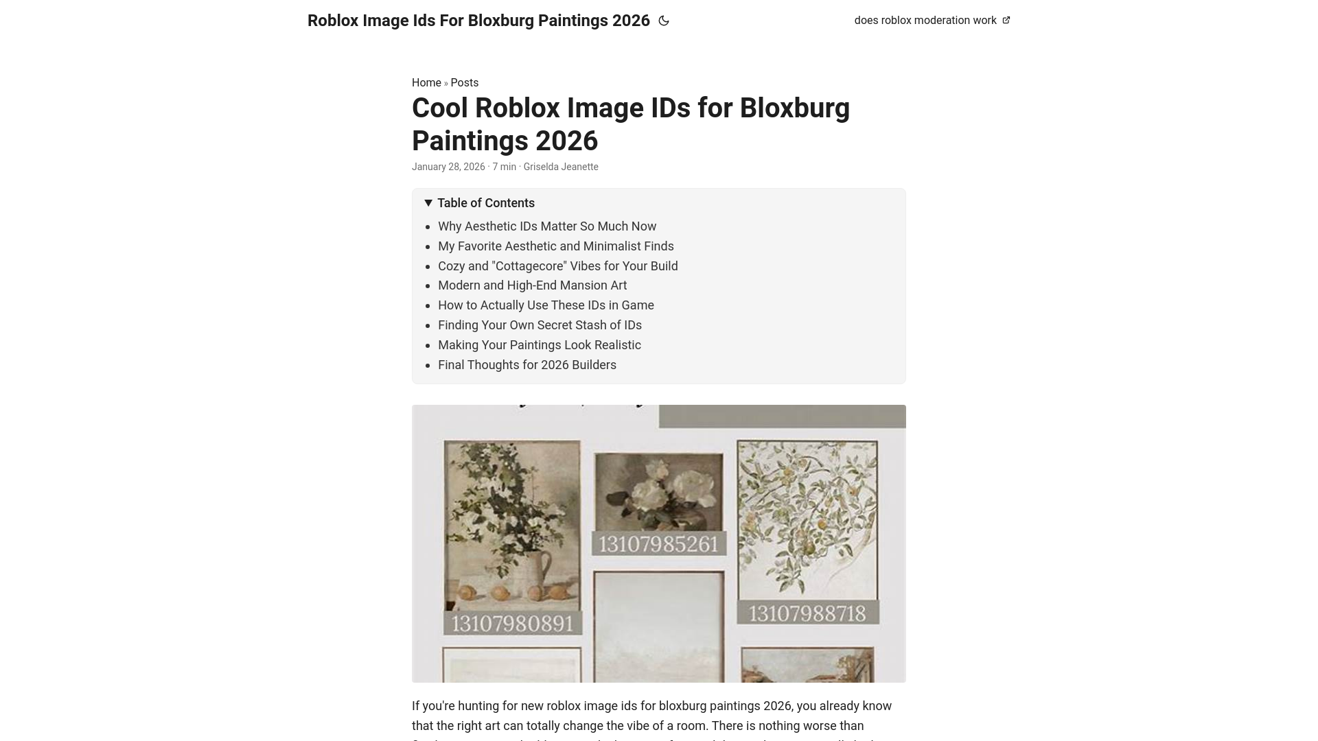 website screenshot of https://roblox-image-ids-for-bloxburg-paintings-2026.pages.dev/
