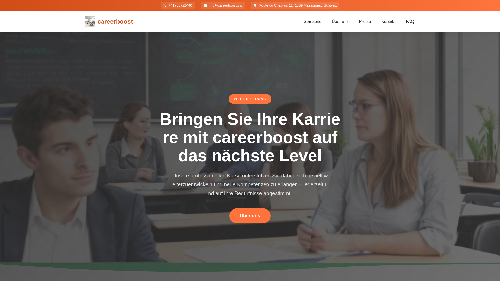 website screenshot of https://careerboost.vip/