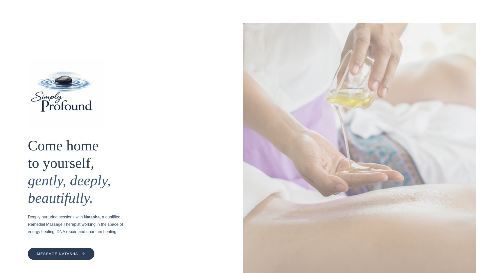 website screenshot of https://simplyprofound.com.au/