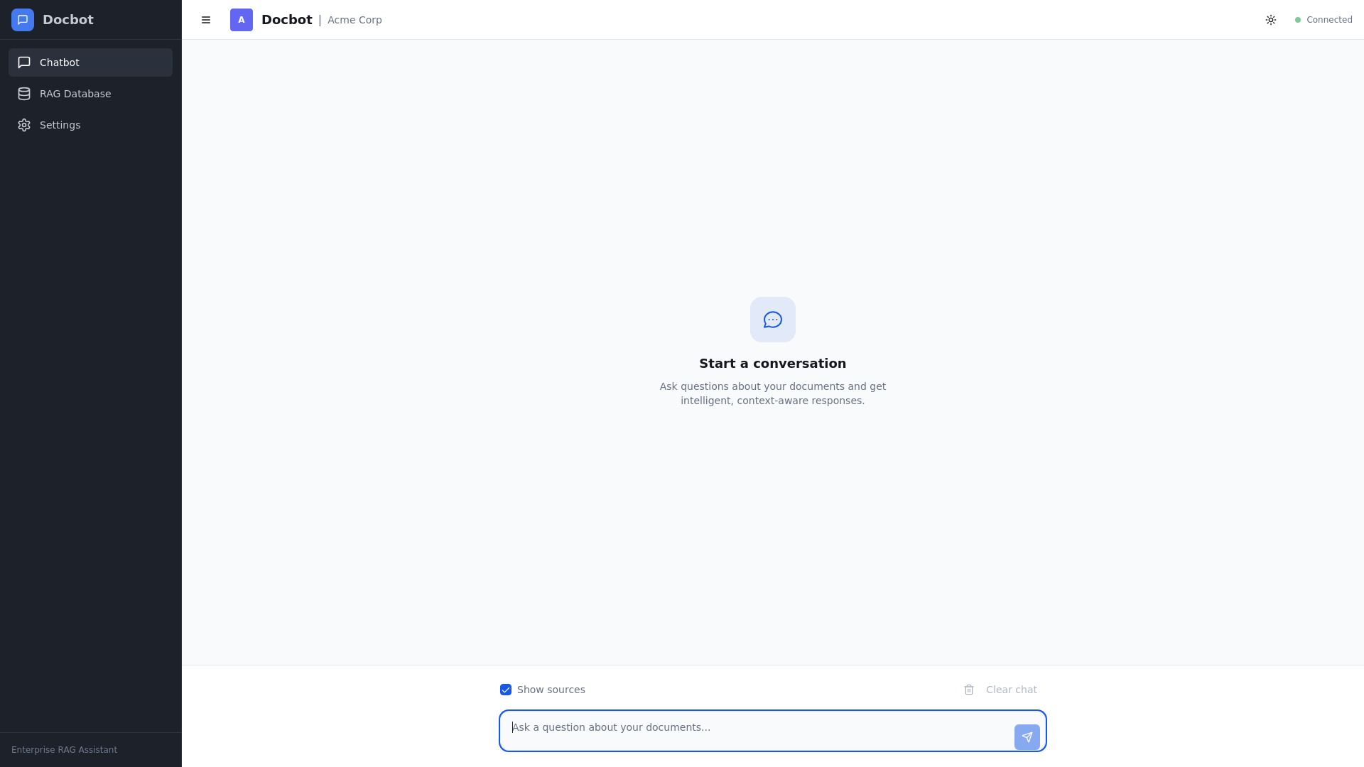 website screenshot of https://docbot-ai-assistant.pages.dev/