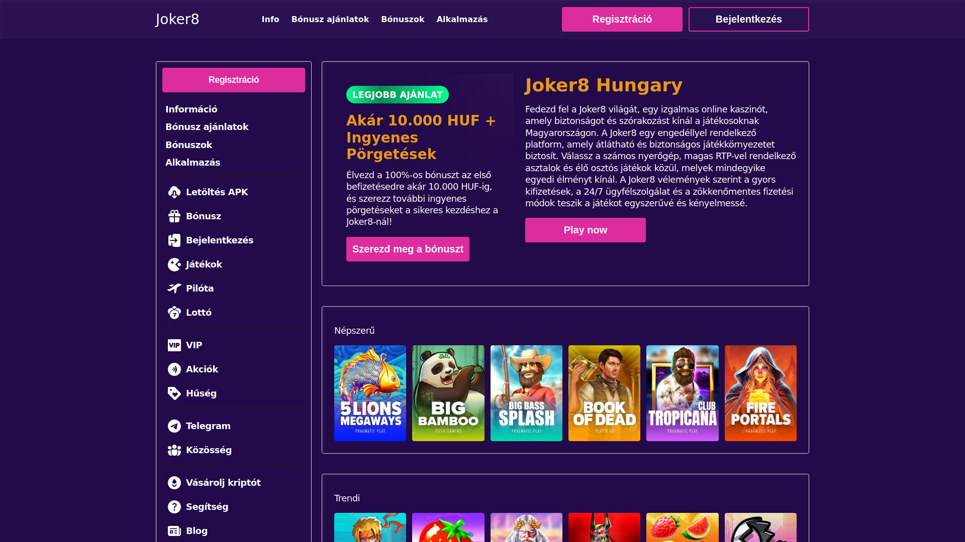 website screenshot of https://joker8hungary-com.pages.dev/