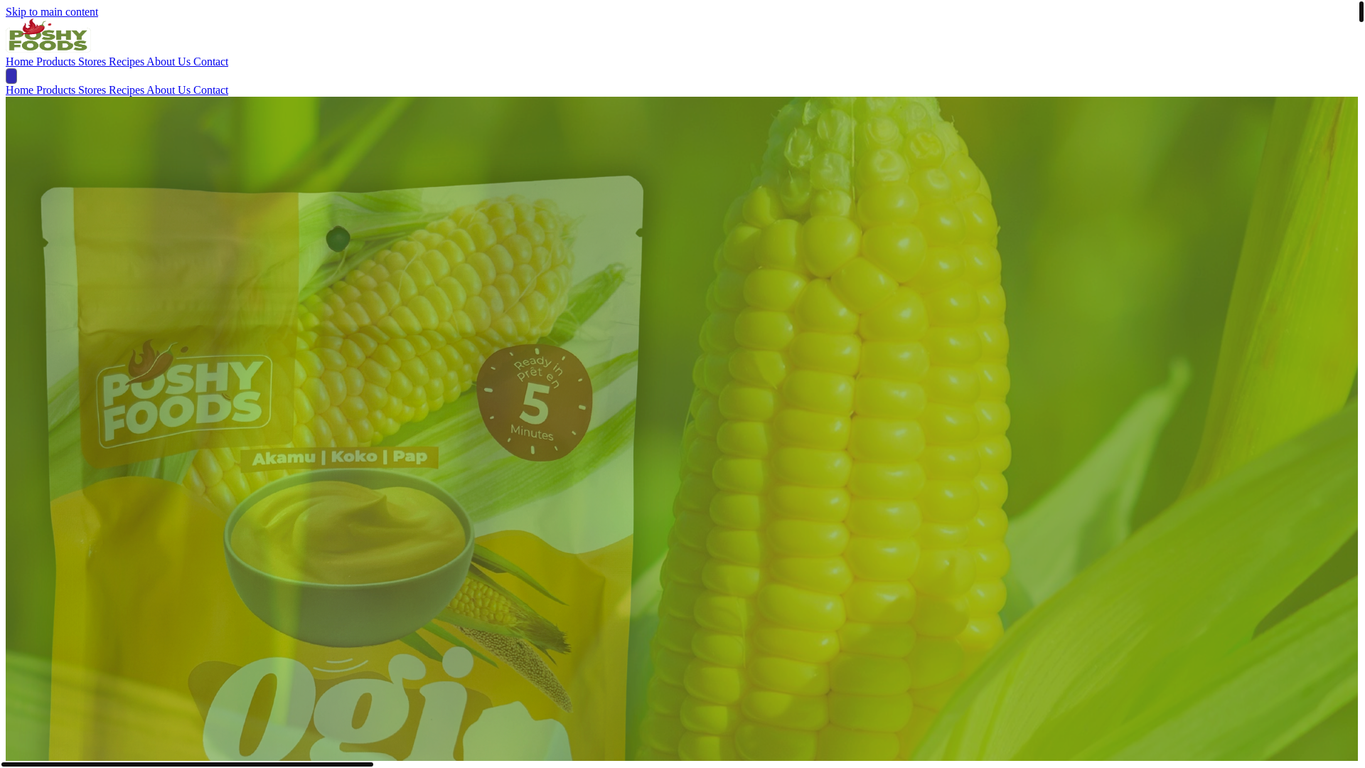 website screenshot of https://poshyfoods-website.pages.dev/