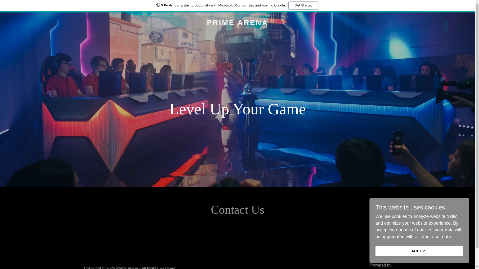 website screenshot of https://primearena.live/