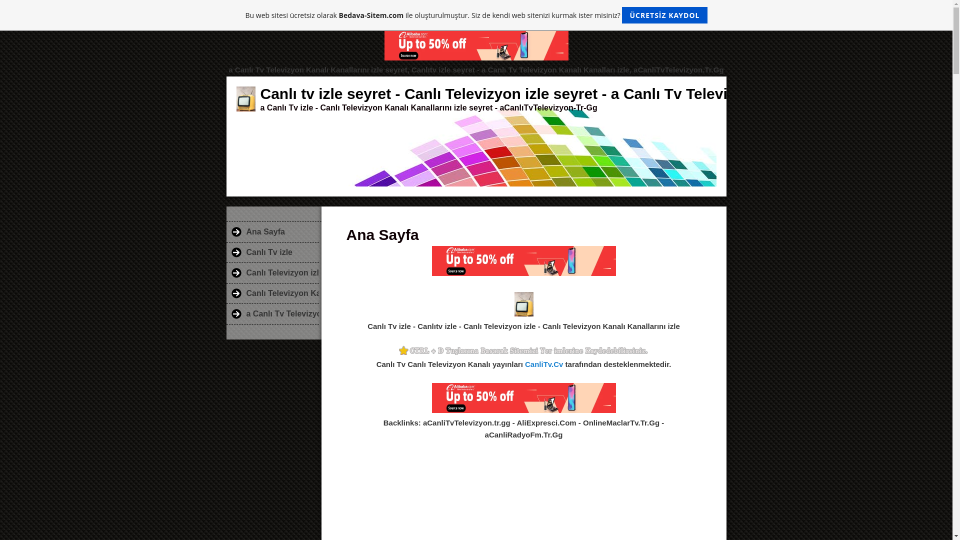 website screenshot of https://acanlitvtelevizyon.tr.gg
