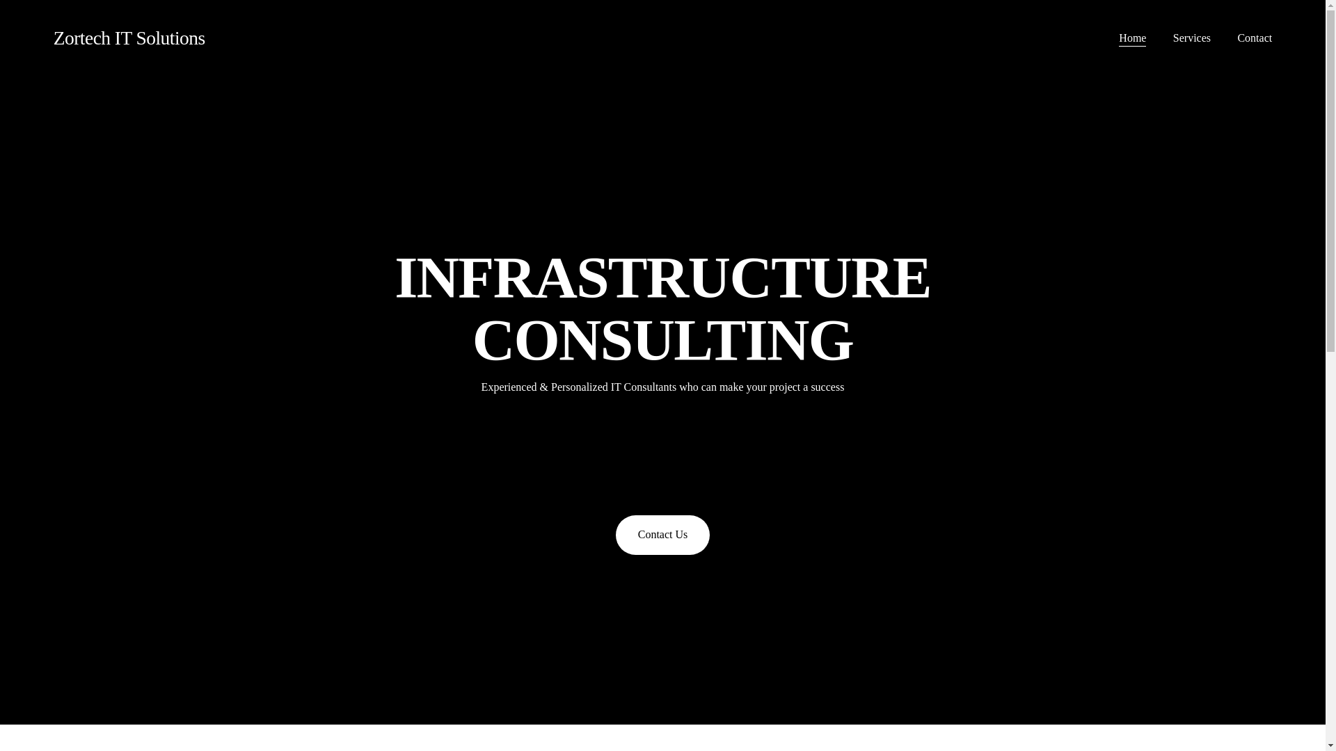 website screenshot of https://zortechentsolutions.com/