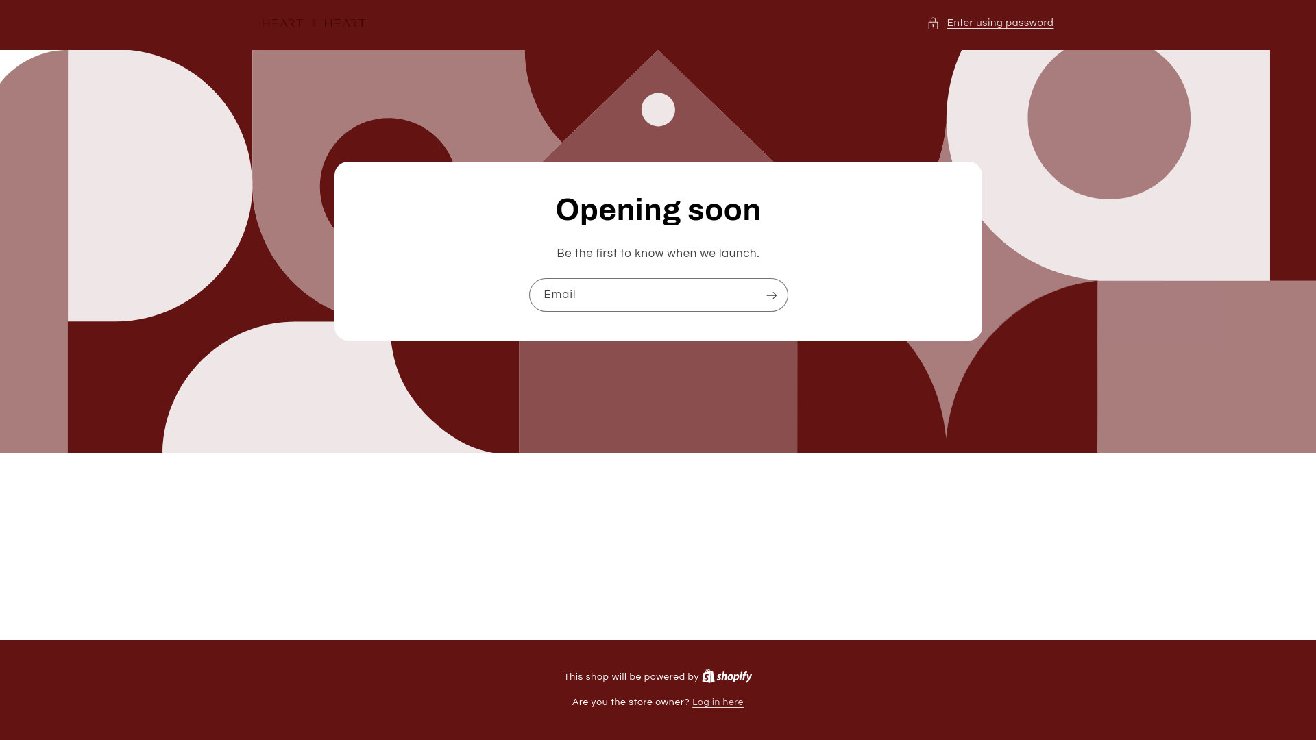 website screenshot of https://heart2heartbrand.store/