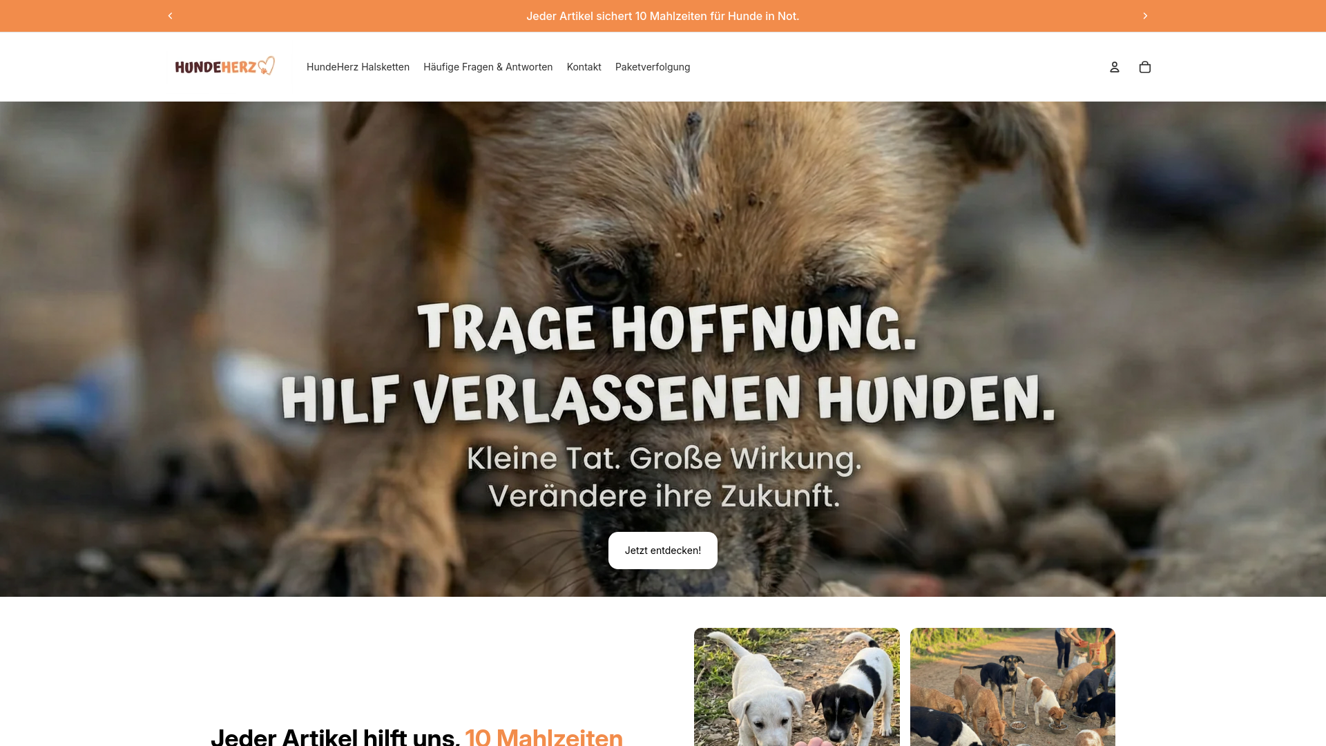 website screenshot of https://hundeherz-hilfe.de/