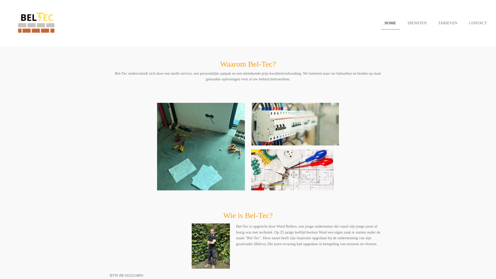 website screenshot of https://info-beltec.be