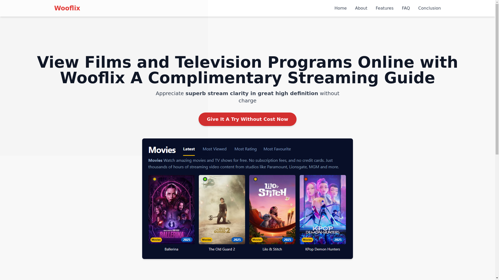 website screenshot of https://wooflix-vqej.pages.dev/