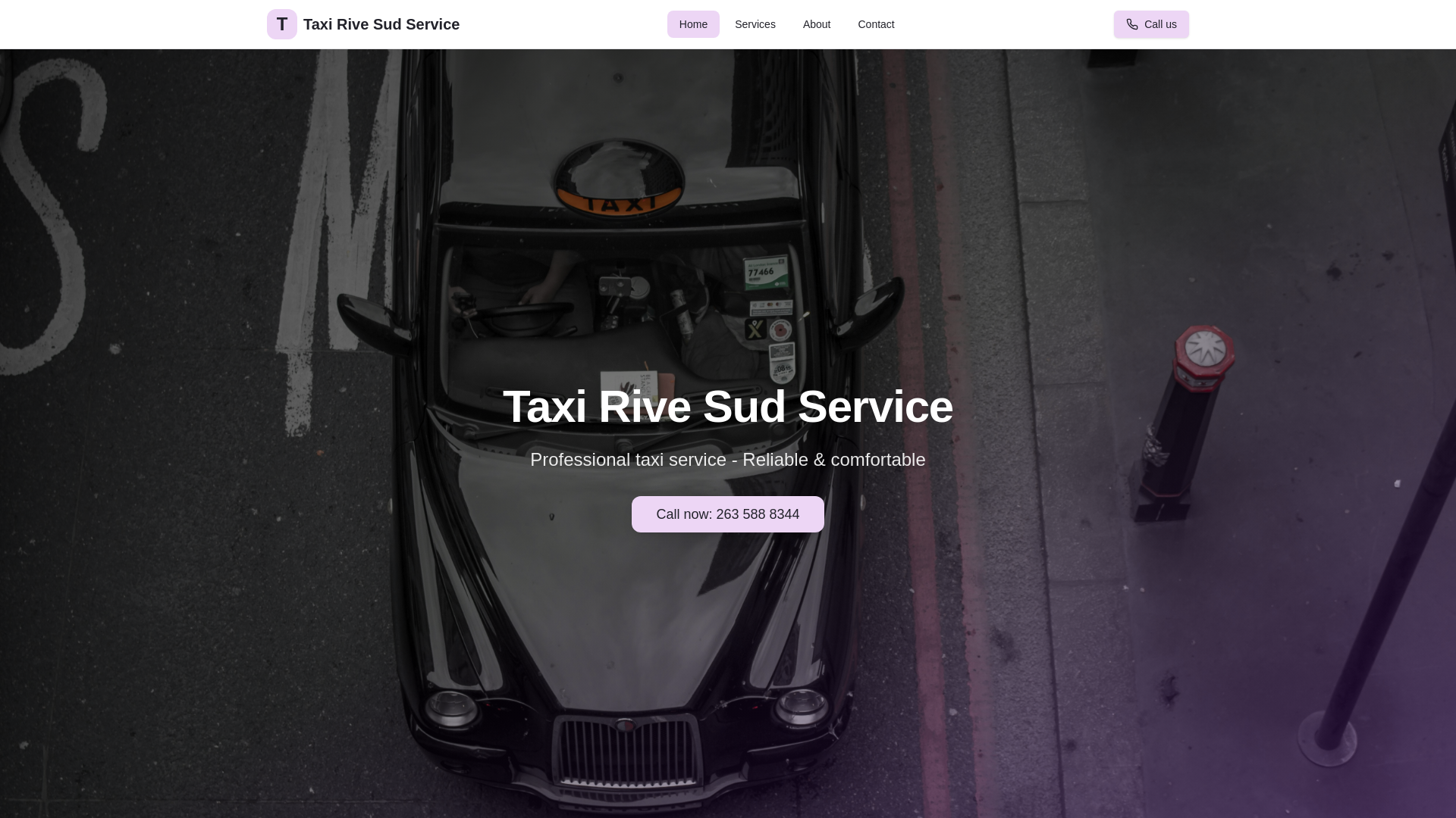 website screenshot of https://taxirivesudservice.site