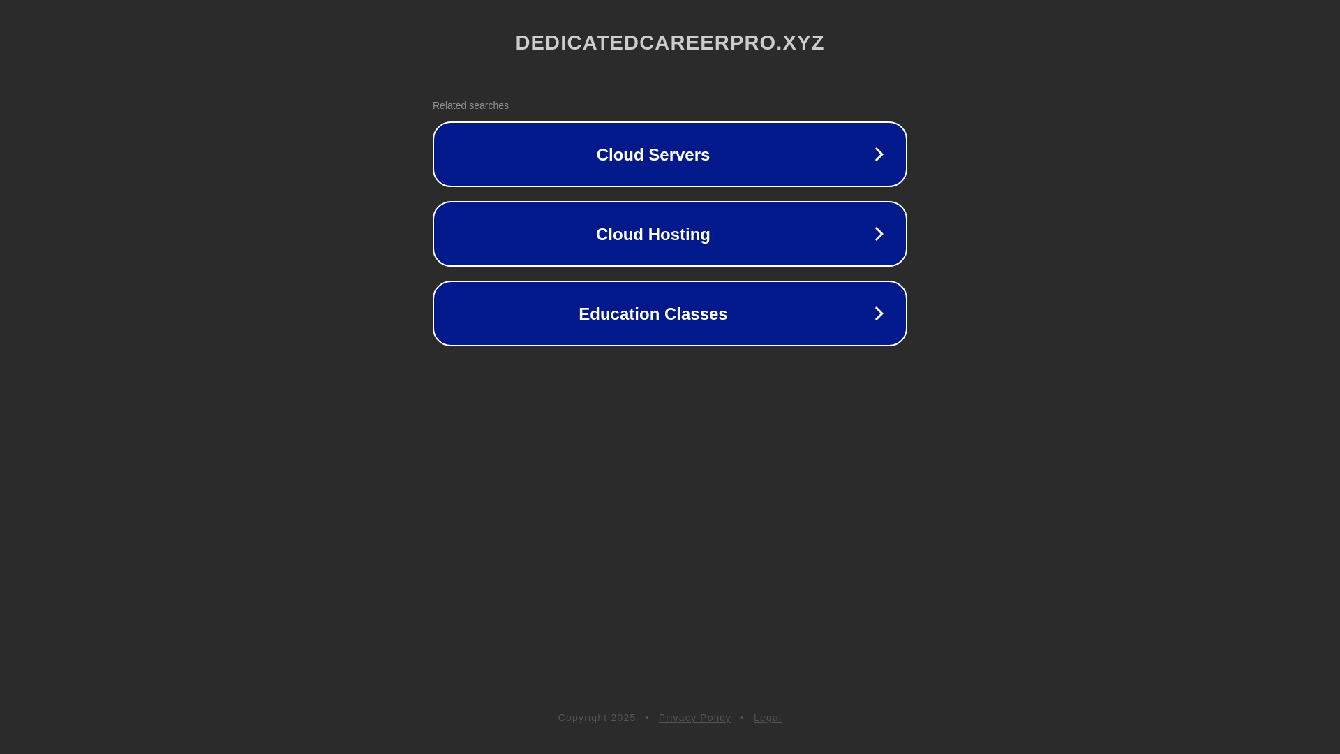 website screenshot of https://dedicatedcareerpro.xyz/