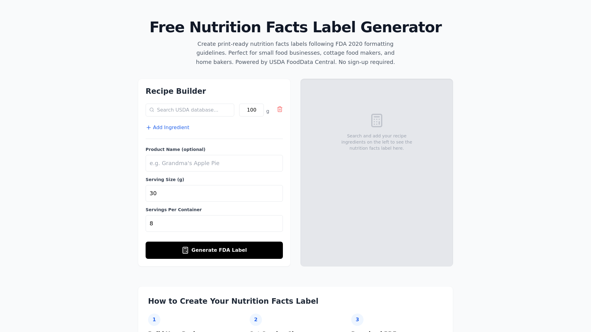website screenshot of https://labelfacts.net/