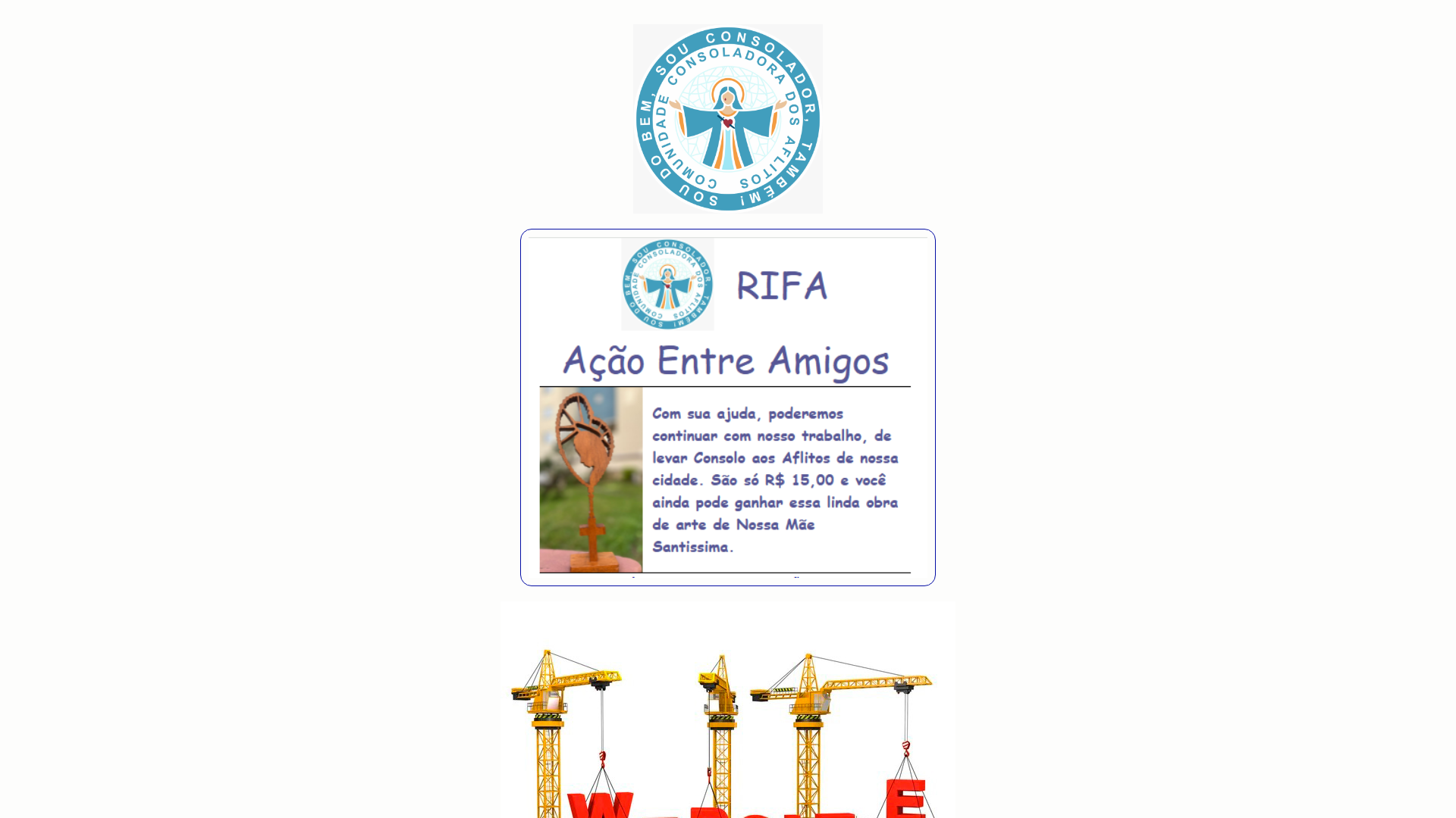 website screenshot of https://consoladoradosaflitos.org.br