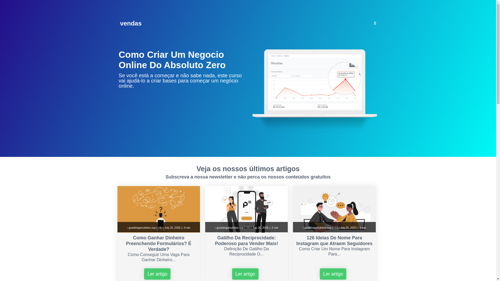 website screenshot of https://vendasonlinegood.shop/