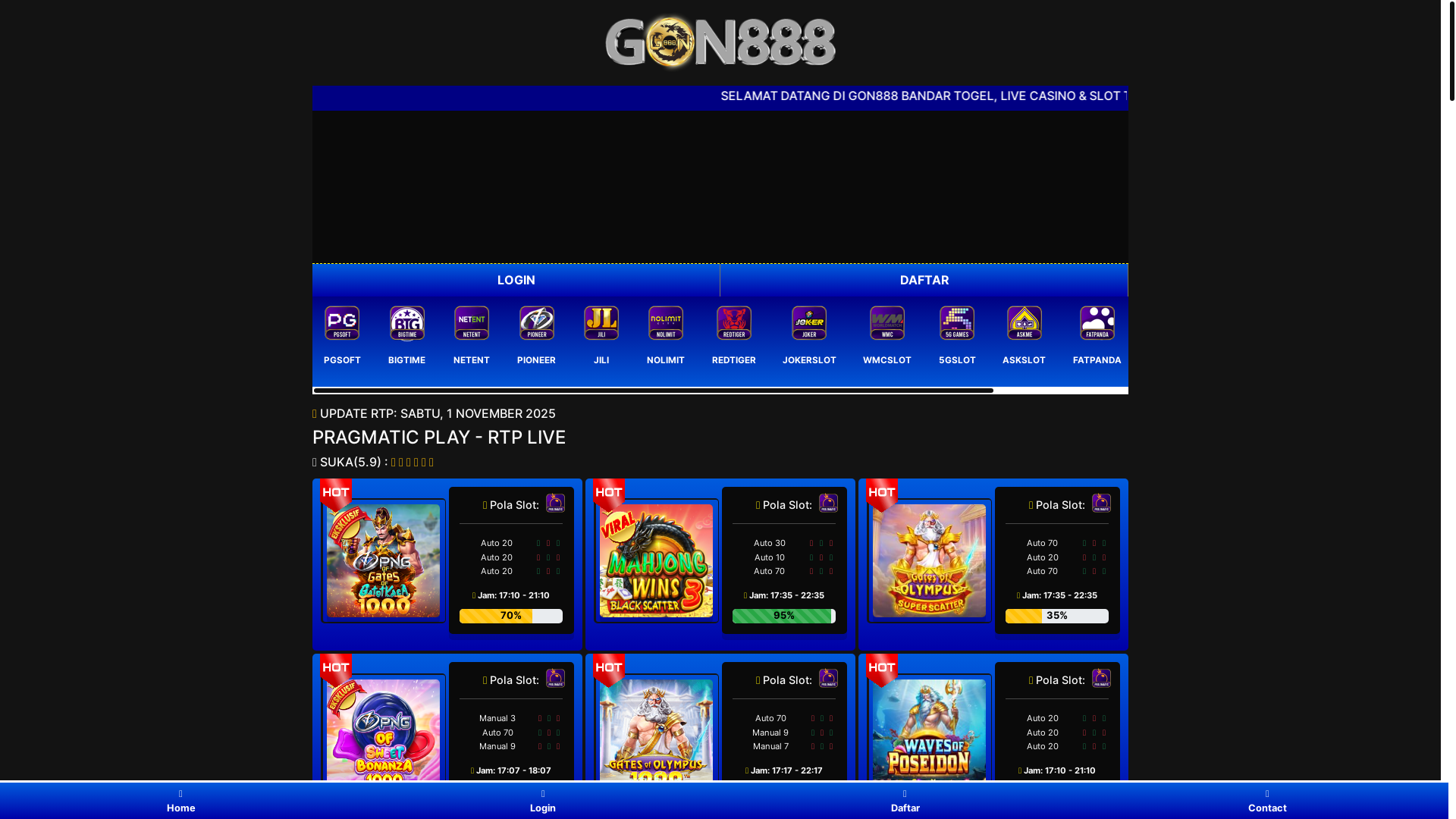 website screenshot of https://gon888-rtp-terbaikku.pages.dev/