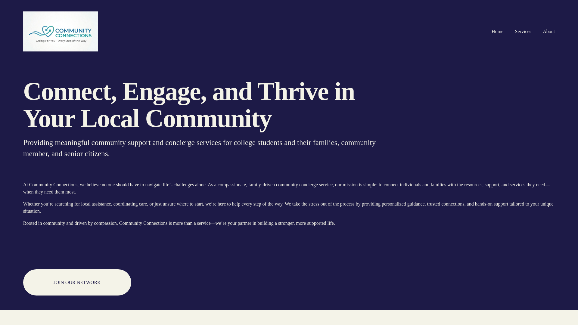 website screenshot of https://communityconnectionsrc.com/