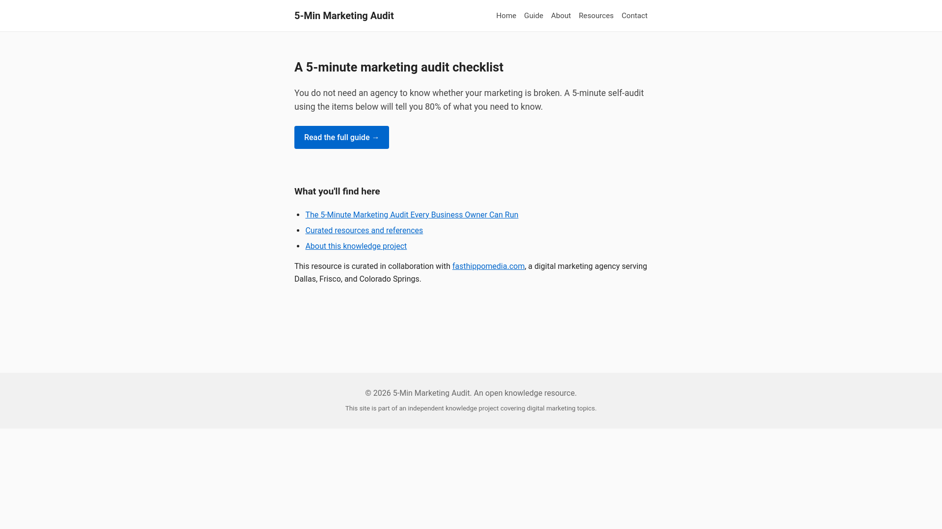 website screenshot of https://quick-marketing-audit.pages.dev/
