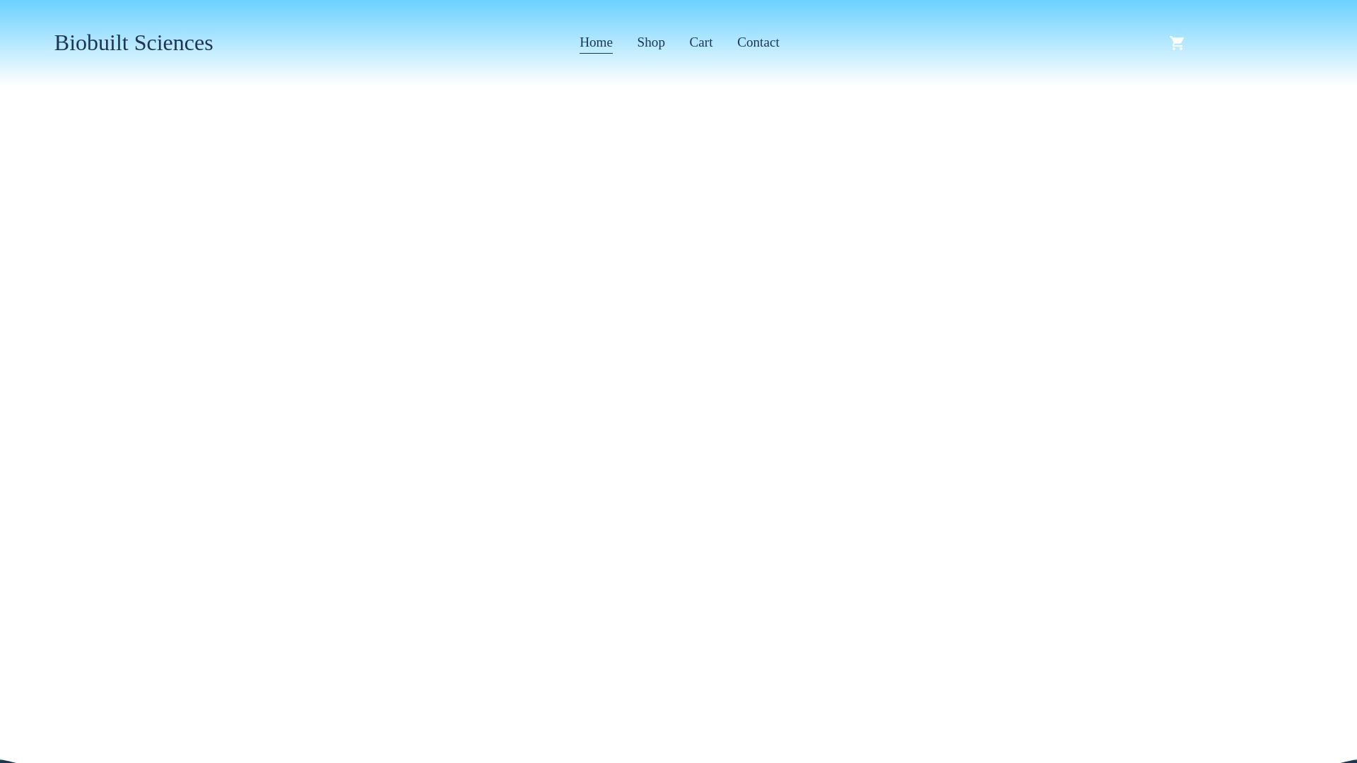 website screenshot of https://biobuiltscience.com/