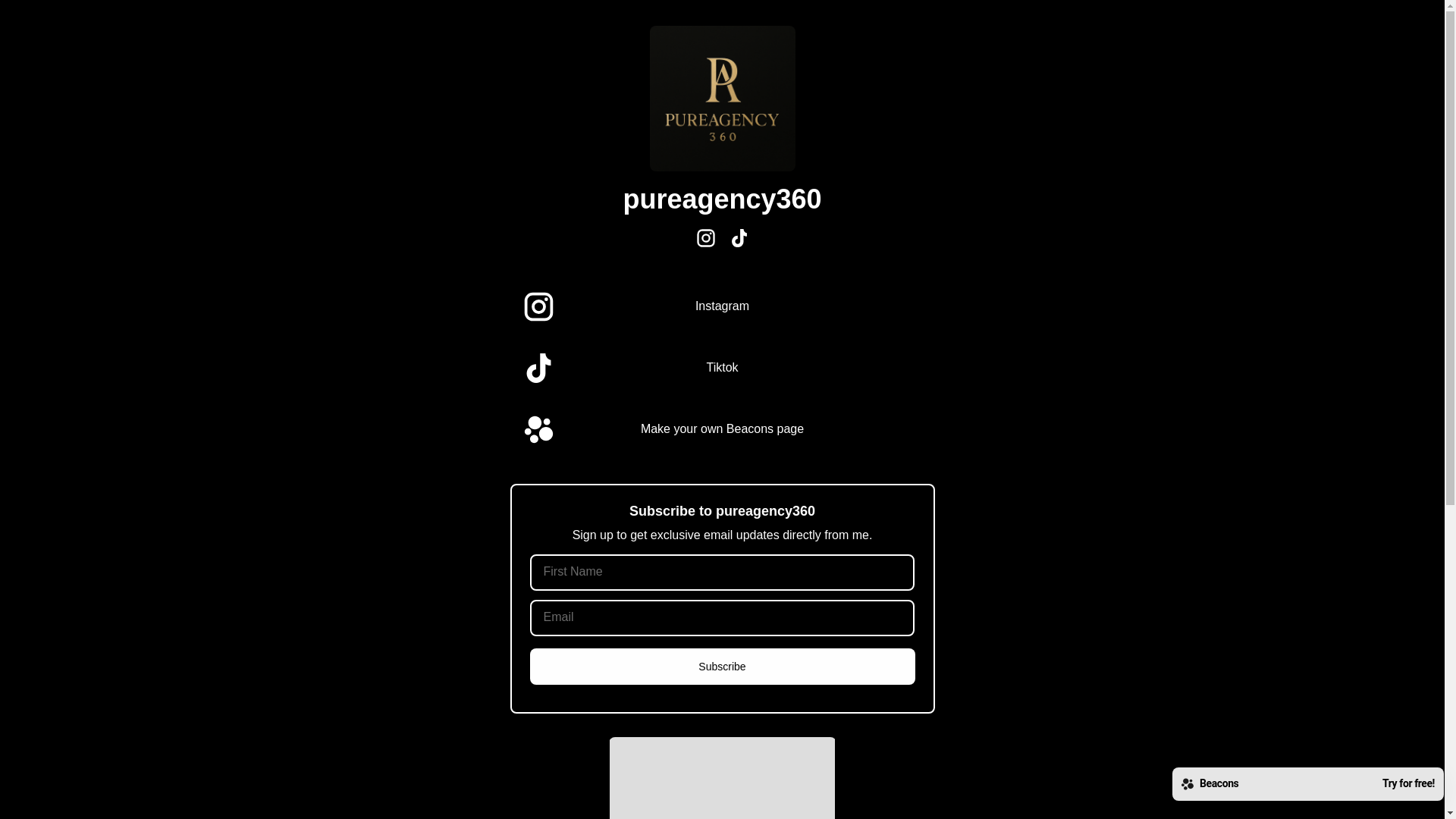 website screenshot of https://pureagency360.com/