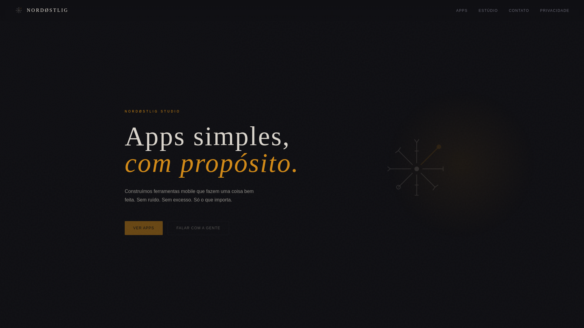 website screenshot of https://nordostlig.studio/