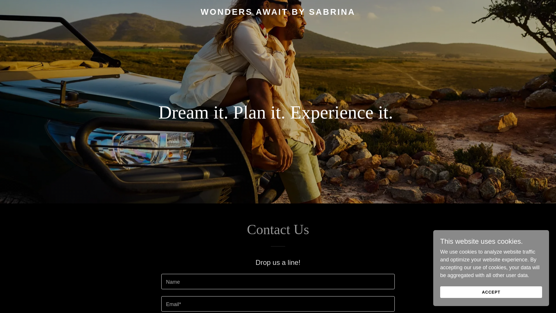 website screenshot of https://wondersawaitsbysabrina.com/