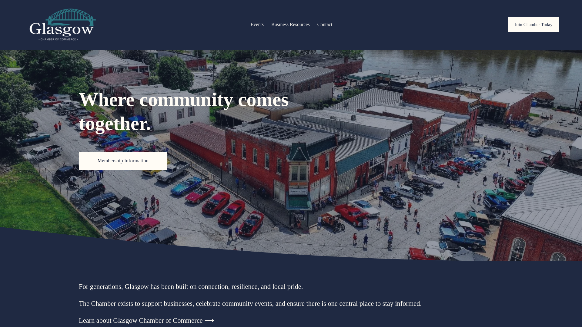 website screenshot of https://glasgowmochamber.org/