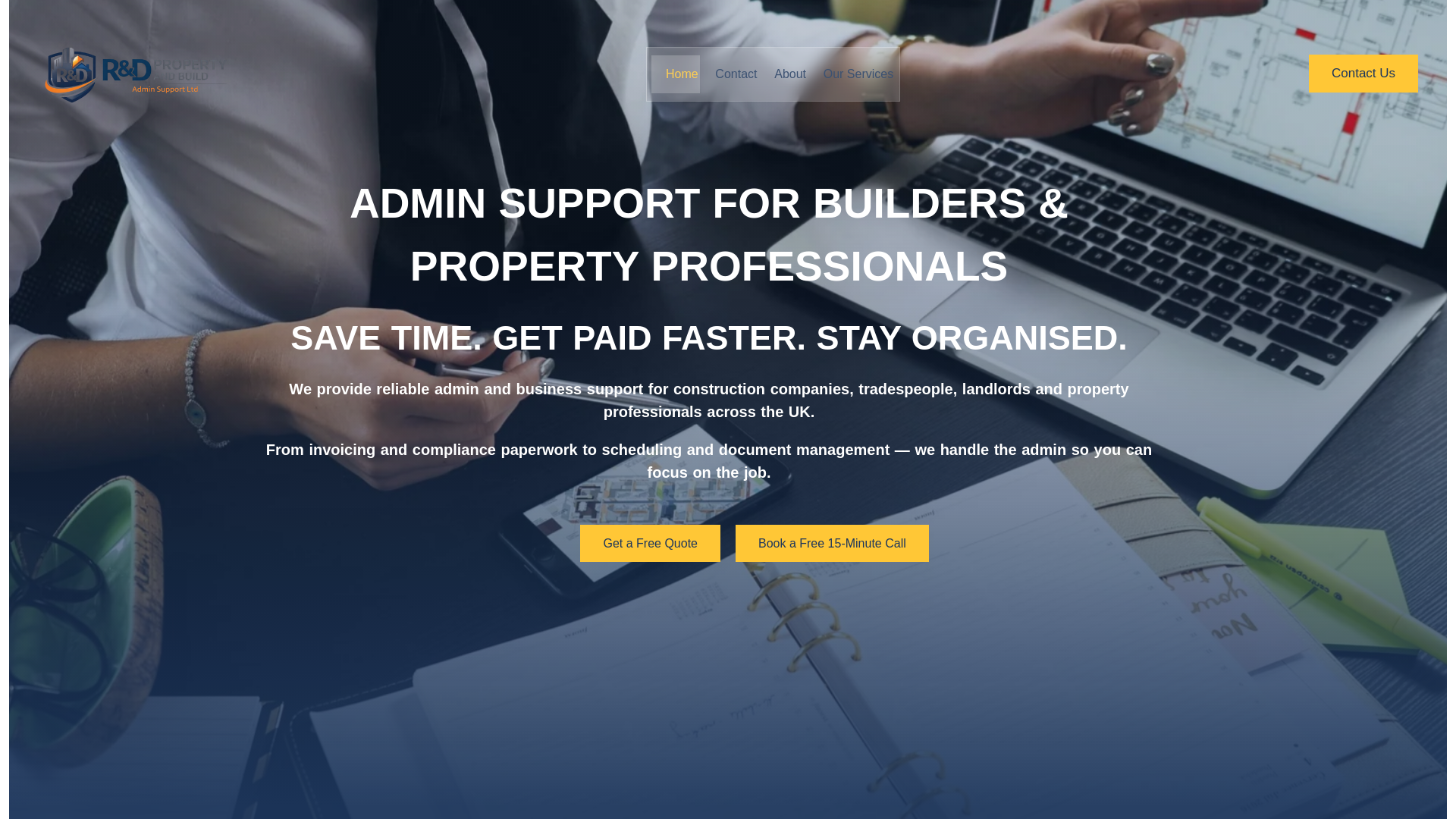 website screenshot of https://rdpropertybuildsupport.co.uk