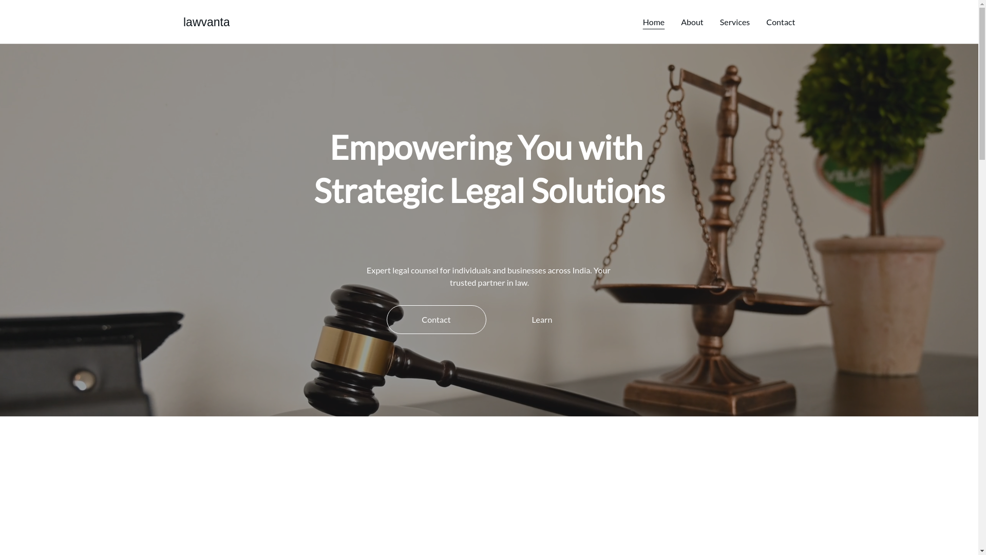 website screenshot of https://lawvanta.in/