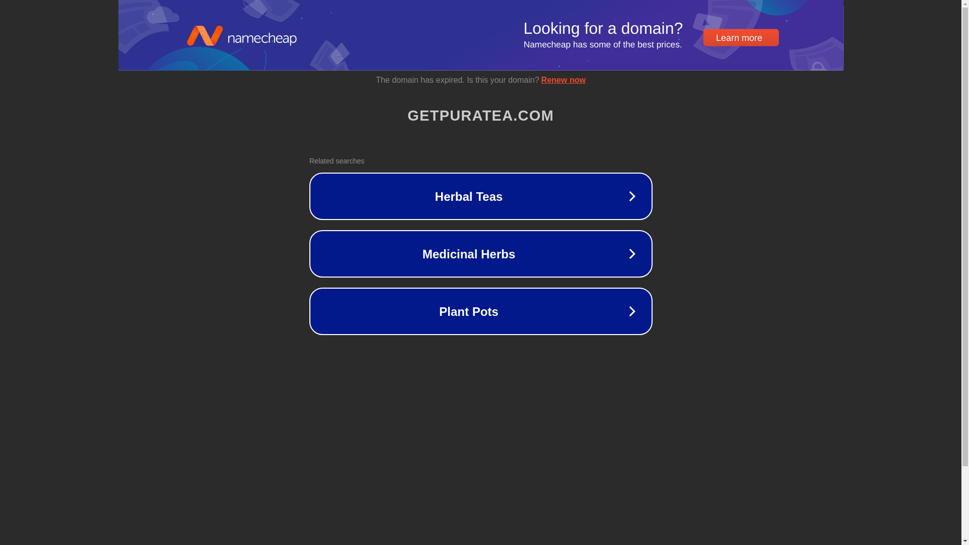 website screenshot of https://getpuratea.com/
