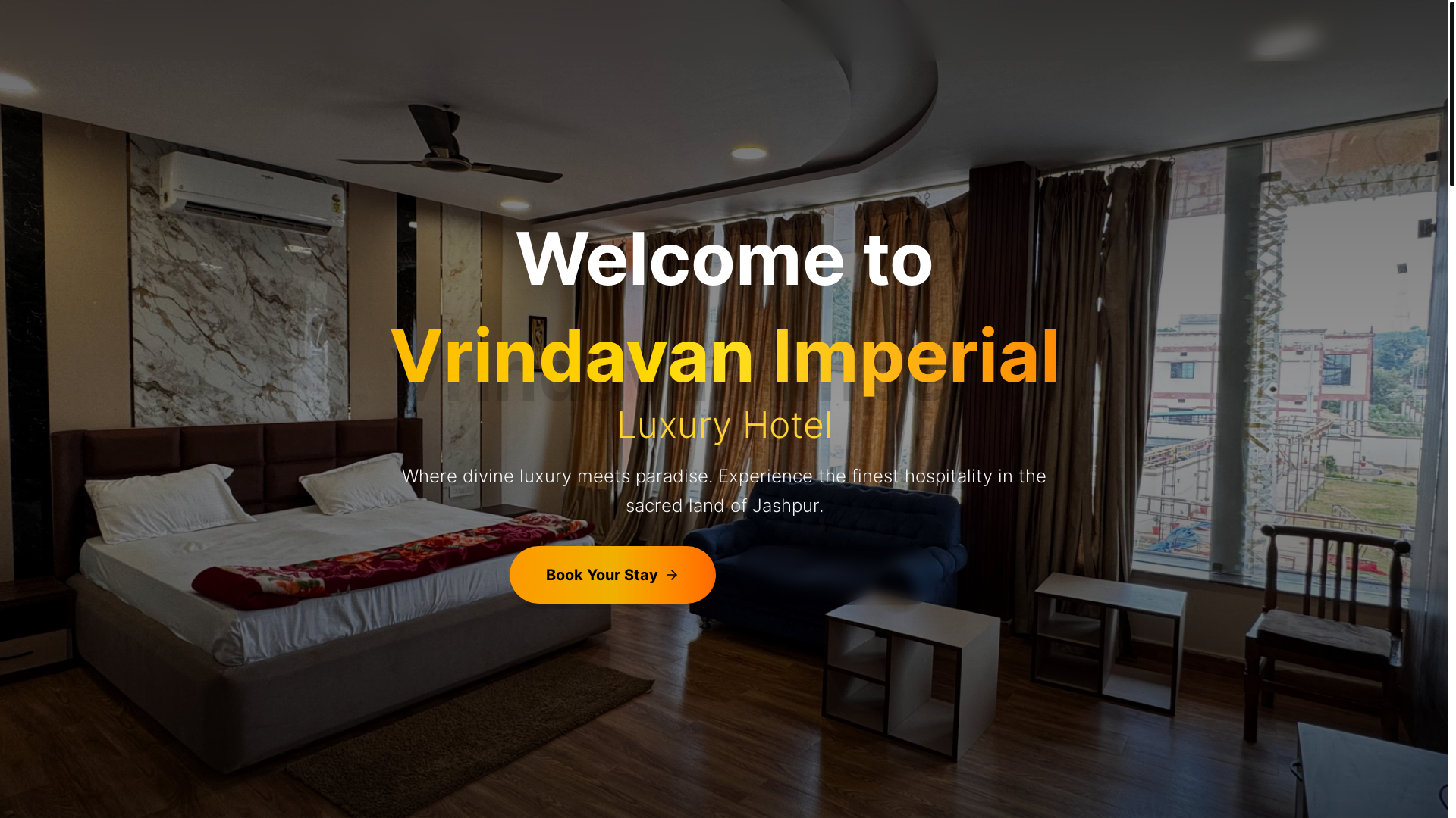 website screenshot of https://hotelvrindavanimperial.com/